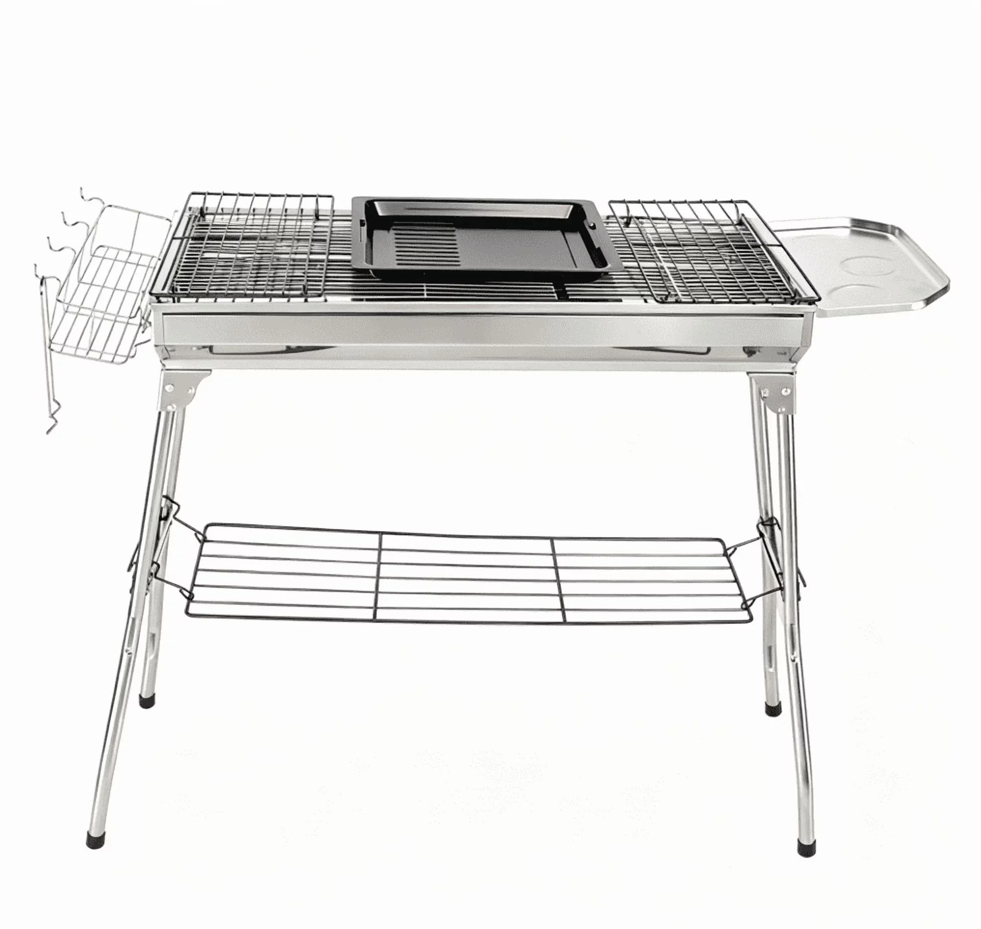 Sleek Flat Top Grill with Adjustable Air Vents, Outdoor BBQ - Stainless Steel Model 23D53D