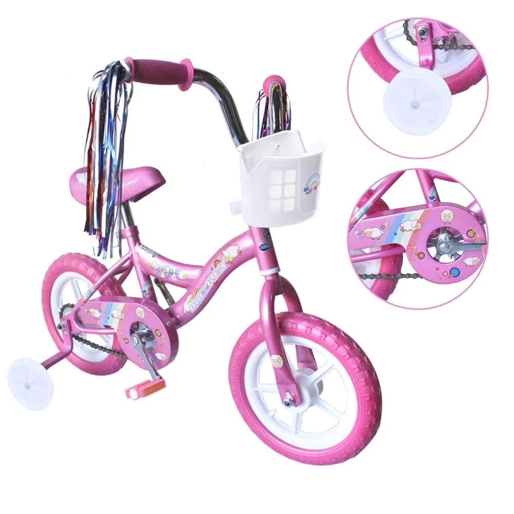 Kids Bike Efficient with Adjustable Seat Height, Foam Tire, Pink - Pink Model B7224B