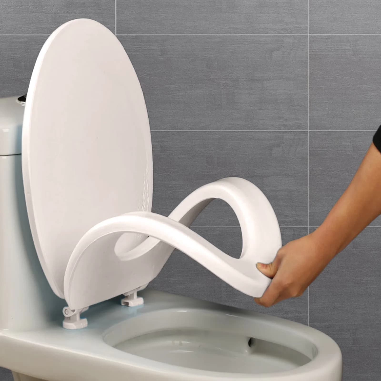 Toilet Seats And Lid Stylish with Easy Installation, Quick-Release Hinge - Plastic Model B73693