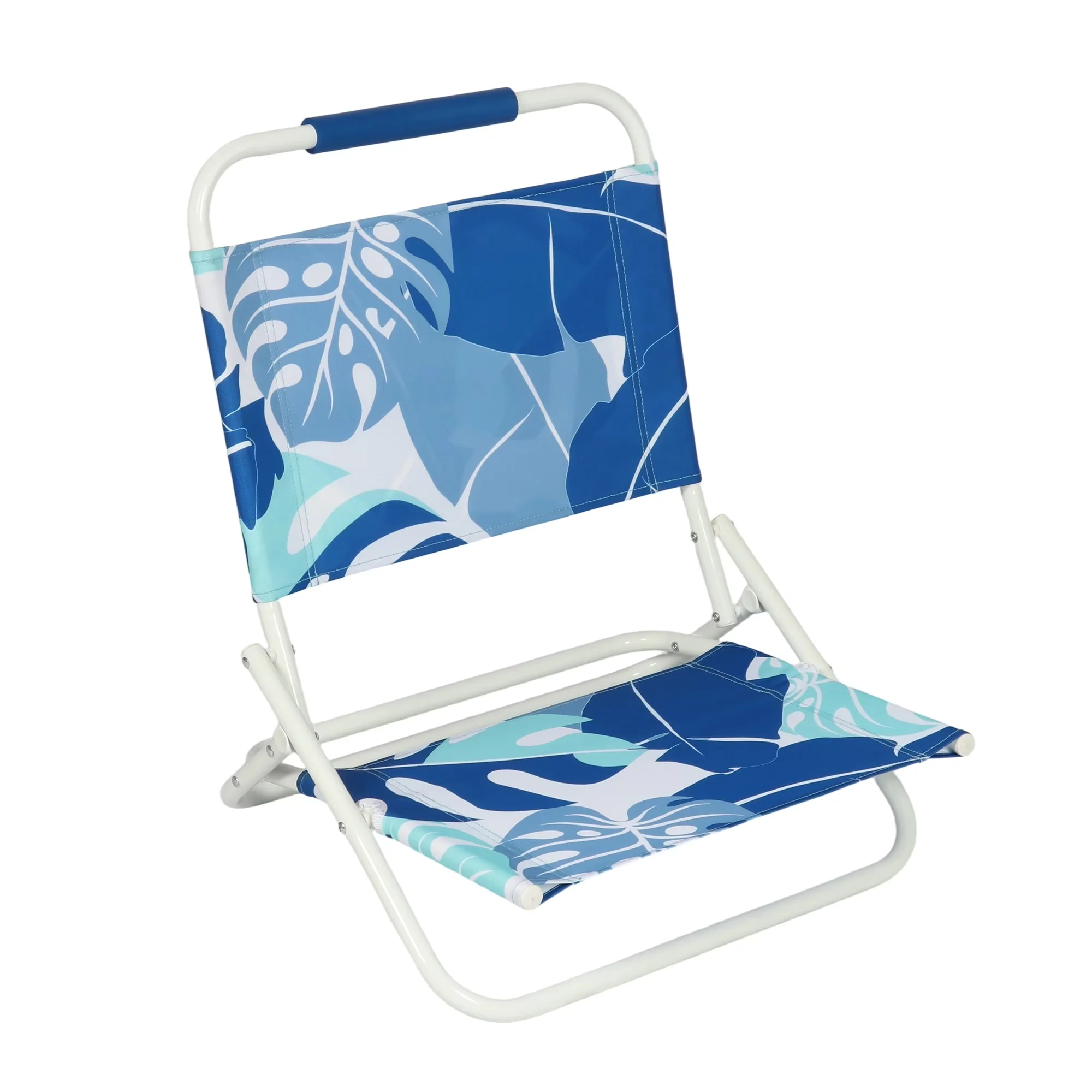 Beach Chair Modern with Rust Resistant, Folding, Sand - Green - Industrial Grade Model CE5AA2