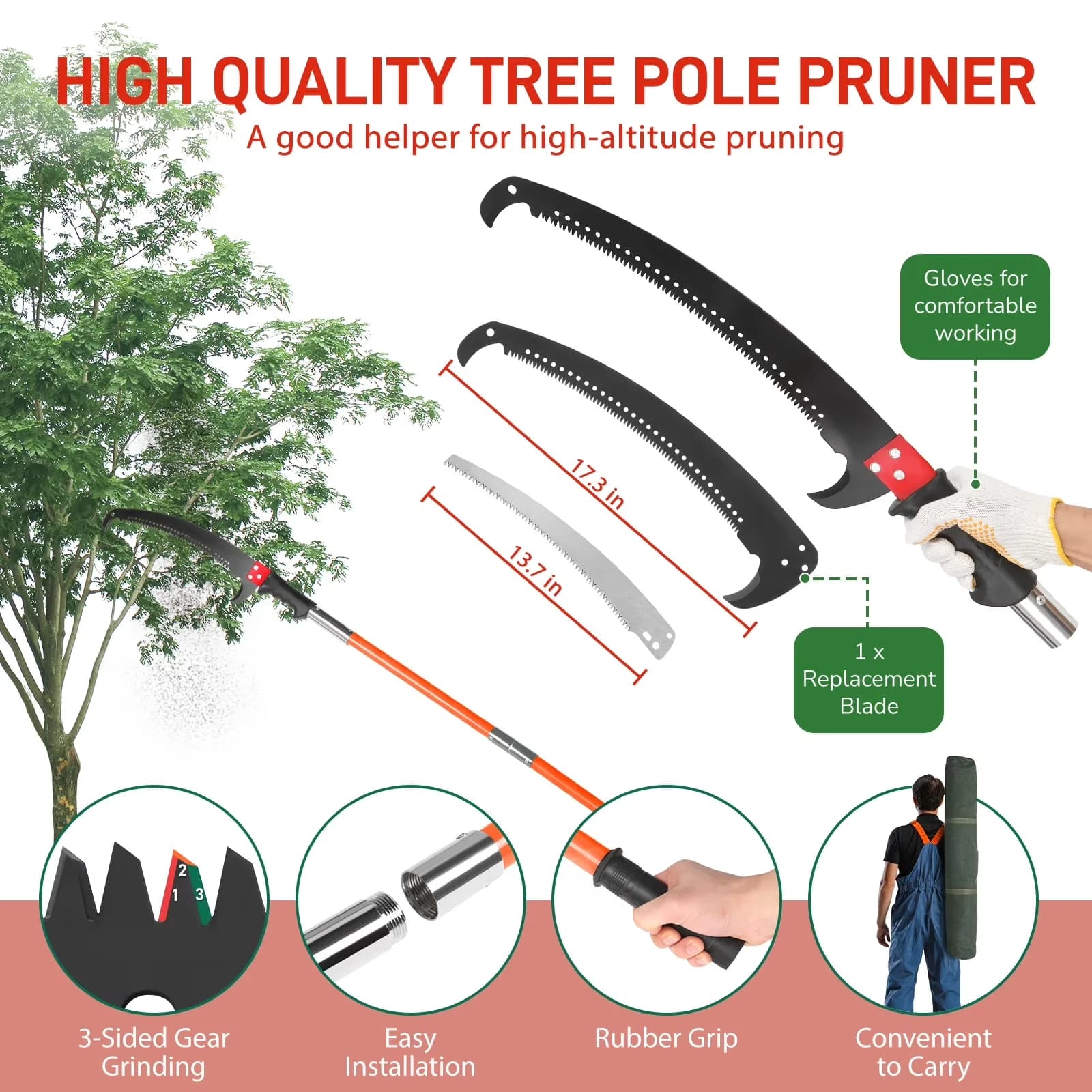 Efficient Pole Saw - Orange Feet - Essential Collection Model 285707