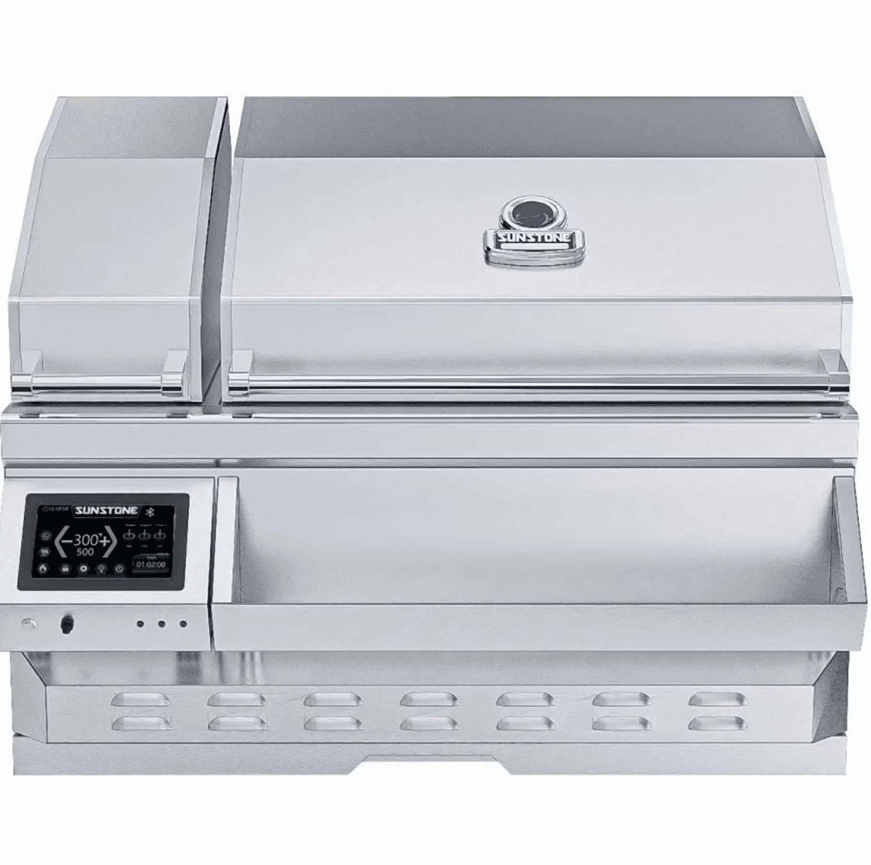 Smoker Efficient with Warming Rack - Stainless Steel Stainless Steel 40 Inch Model 8B1EBA