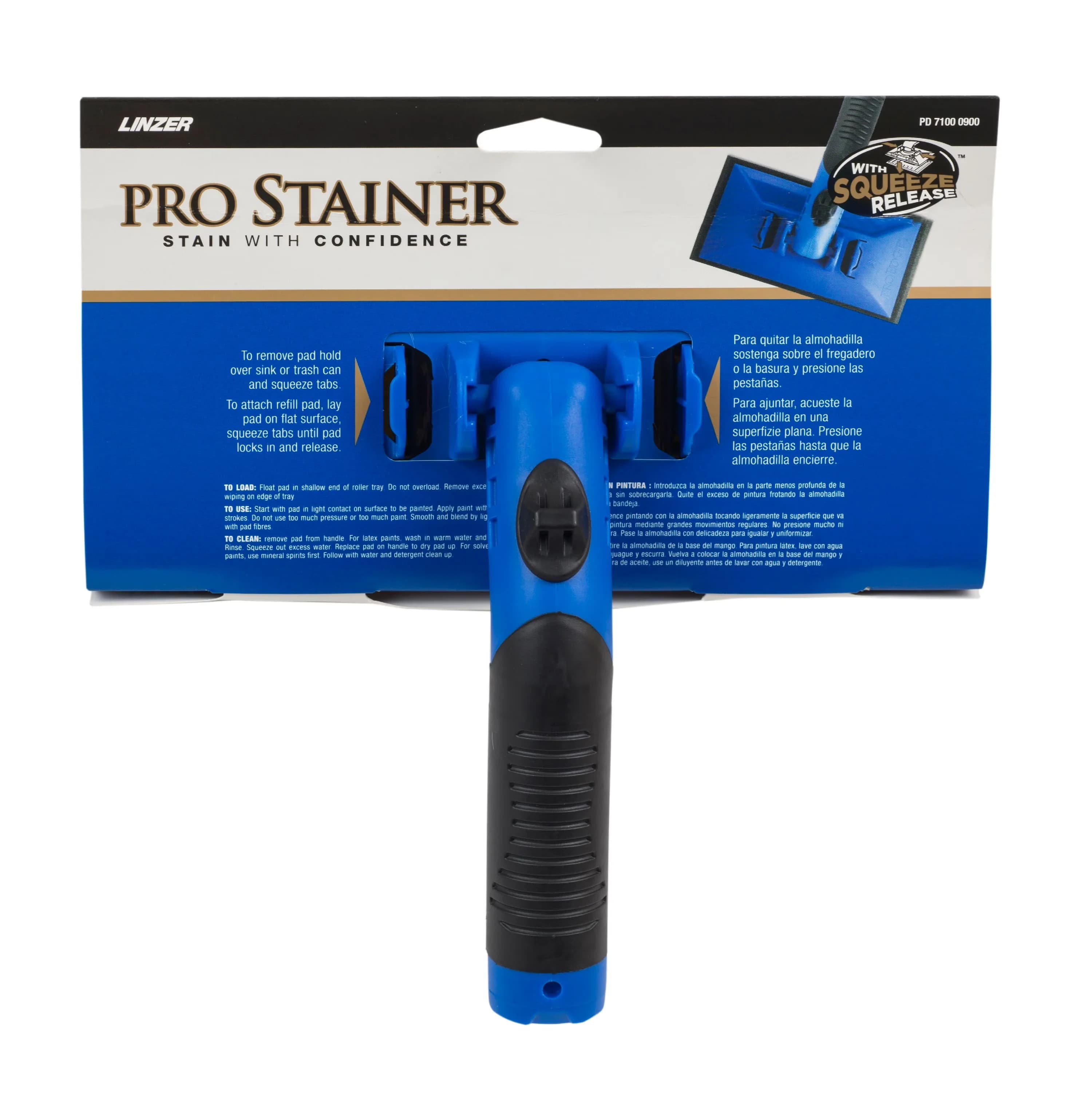 Paint Tools Supplies - Paint Brushes Rollers Tray Efficient with Easy To Clean, Reusable, PRO 9" Stain Pad - Polyester 9" for Outdoor Model 001DAE