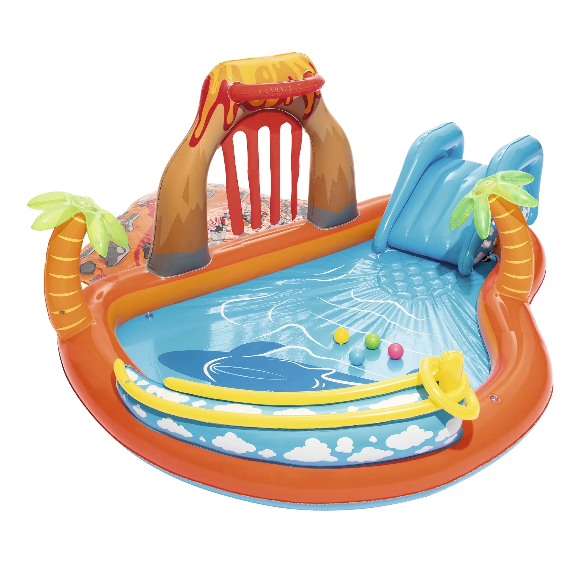 Innovative Inflatable Pool with Bestway, Perfect for kids, ages 2+, Water-filled blobz splash pad included - Multicolor Model DE22E4