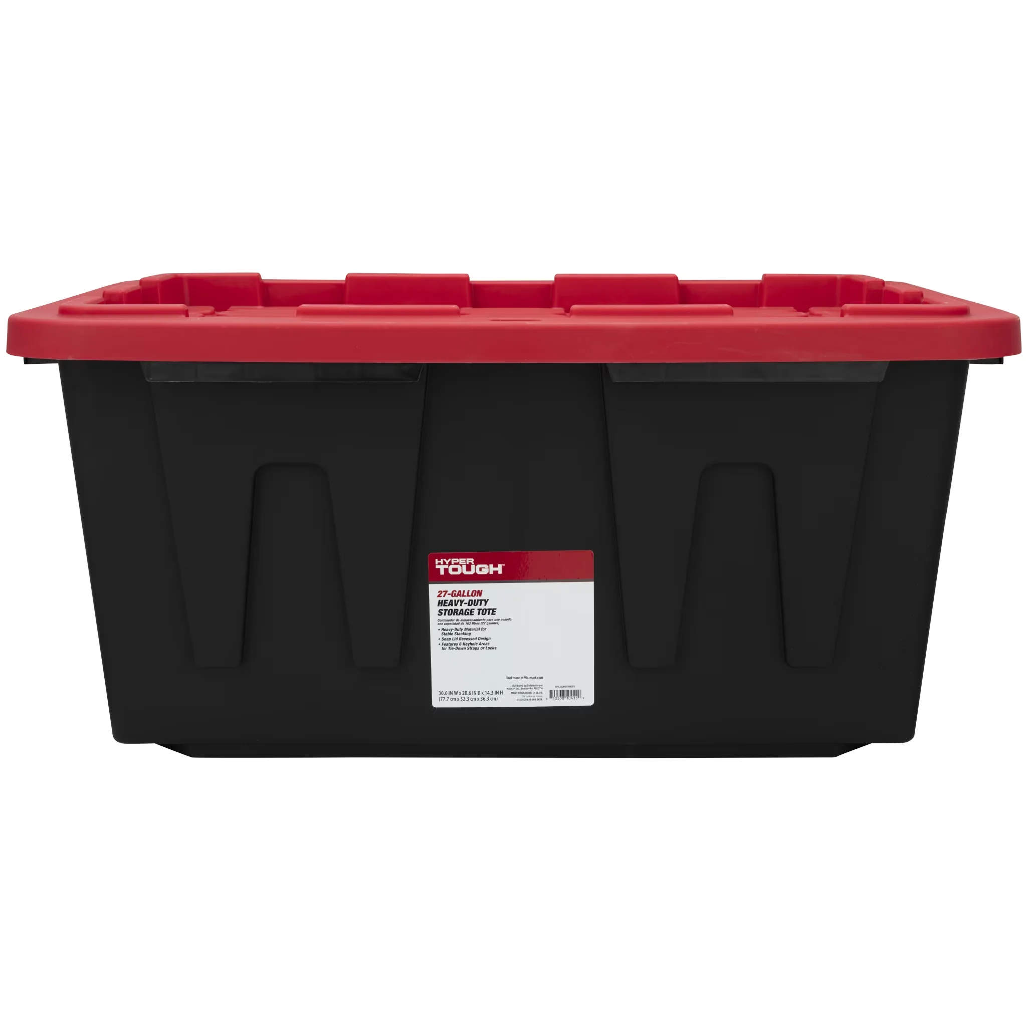 Garage Storage Supply Modern with Stackable, Heavy Duty Plastic Container - Black Plastic Model E3C868