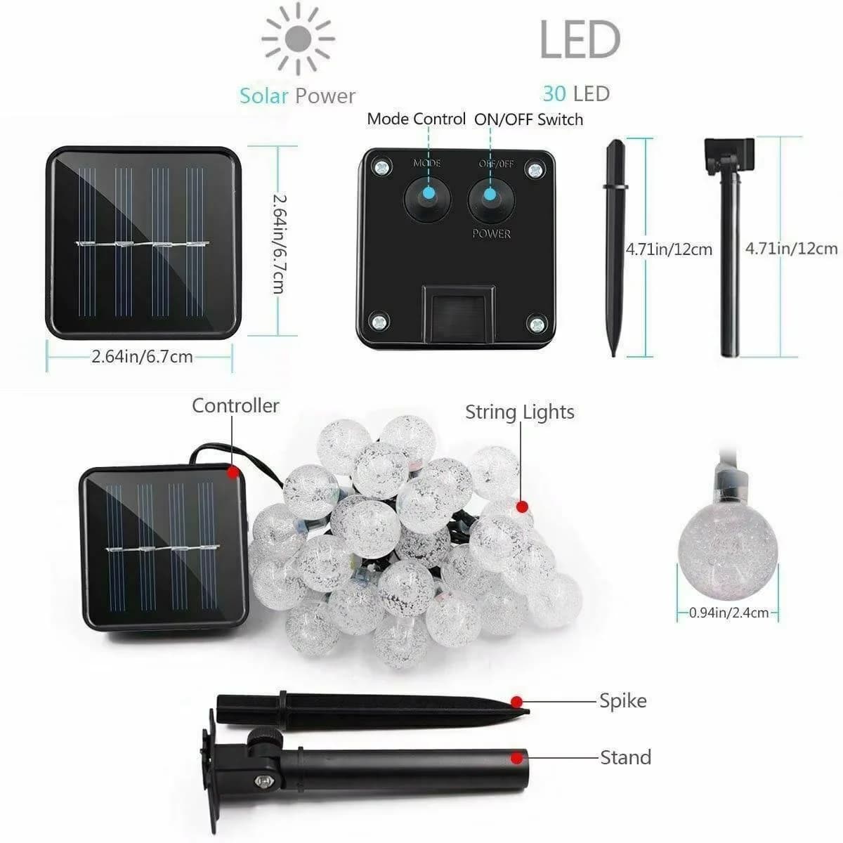 Novelty Light Stylish with LED, Battery, Cold White Bubble Lights - White Model FAC7FF