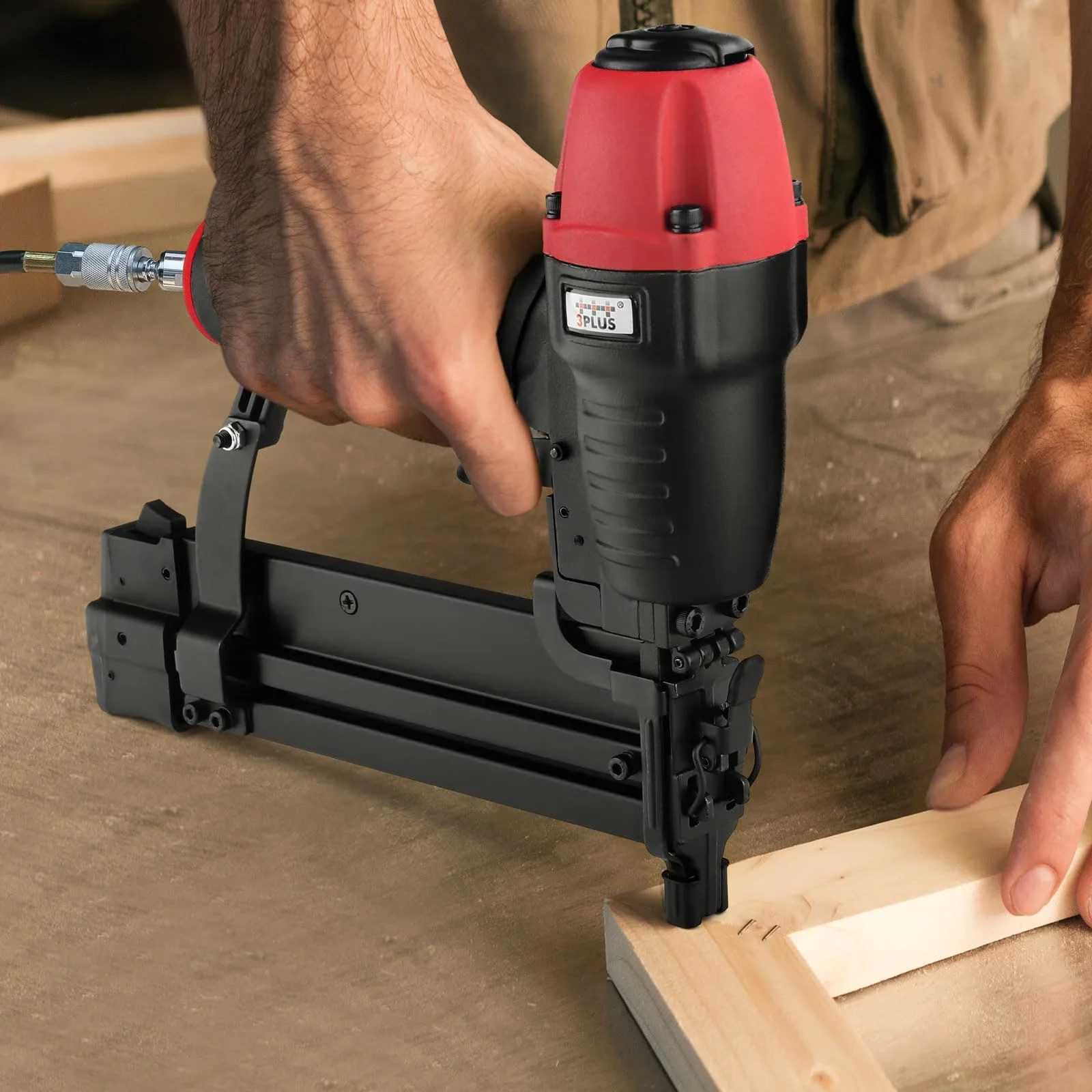 Premium Air Tools Compressor with Adjustable, Operating pressure: 60-120 PSI; - Black And Red Model 205D67