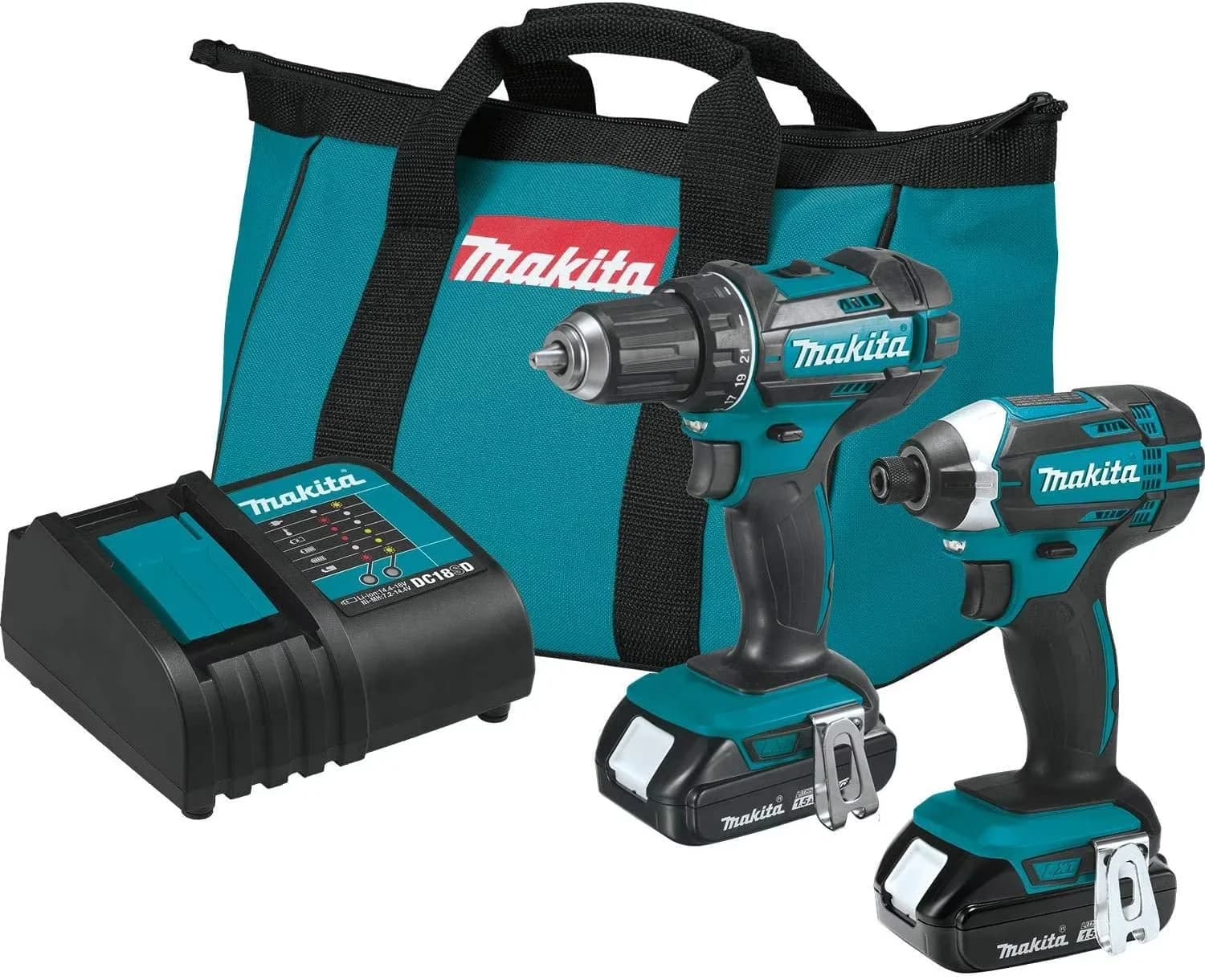 Quality Drills Driver with 18V, Compact Design, 1.5Ah - Blue - Residential Grade Model 1F1AE6