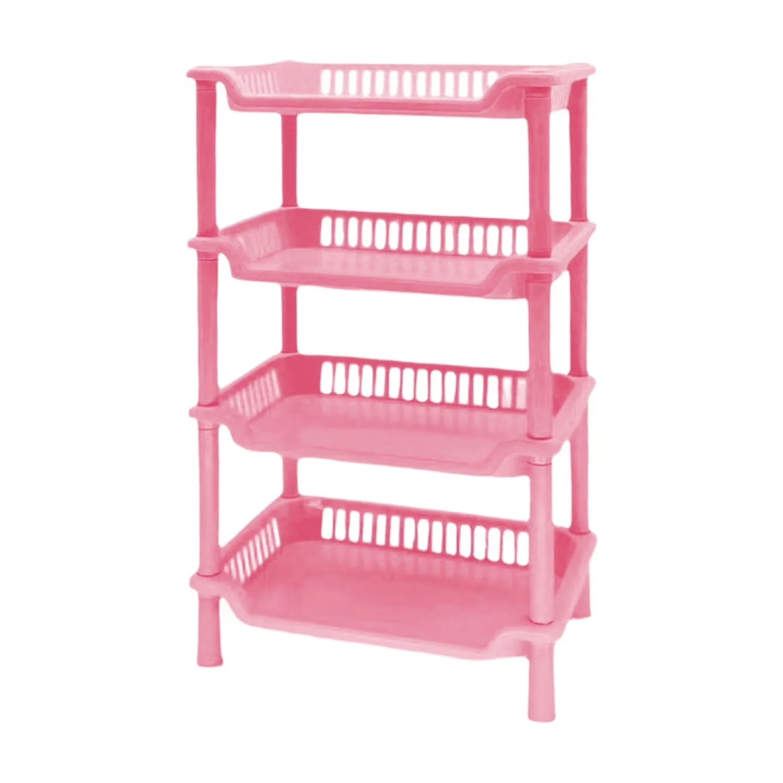 Garage Storage Supply Essential with Adjustable, Farmhouse, Pink Stackable Spice Rack - Pink Plastic for Bathroom, Office Model F7BDCF