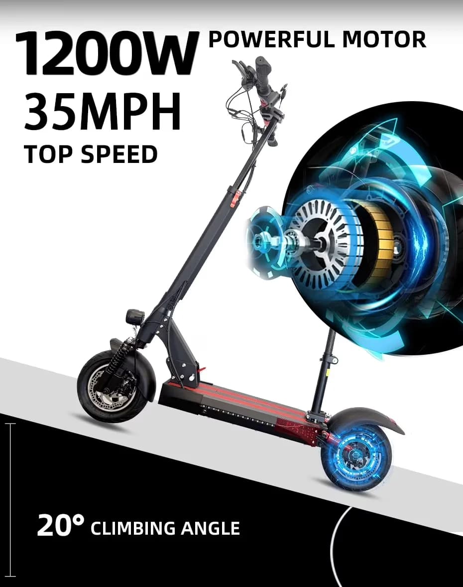Essential Scooter with 1200W, Foldable, Seat - Aluminium Alloy - Traditional Style Model 7518E5