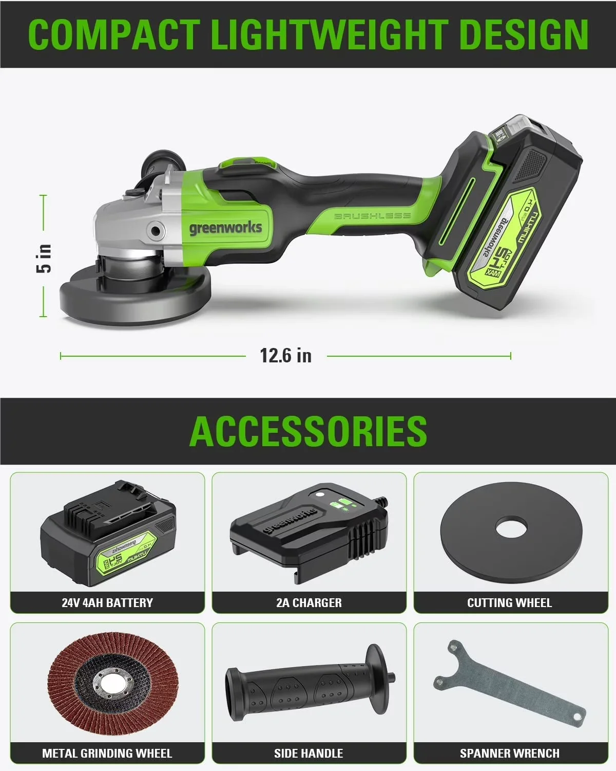 Woodworking Premium with Battery, 24V, 4Ah Battery & 2A Charger - Green Model E07E9D