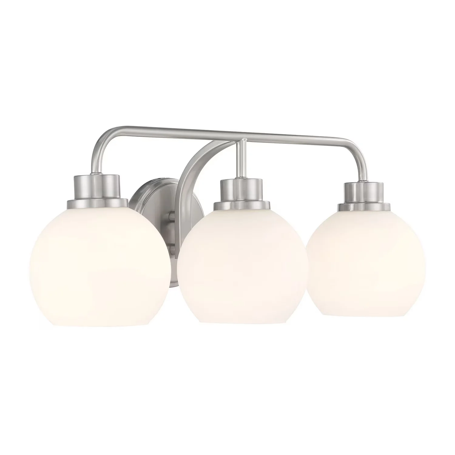 Versatile Ceiling Lights Fixture with Transitional, Bathroom Vanity Light in Brushed Nickel - Silver Model 02C44F