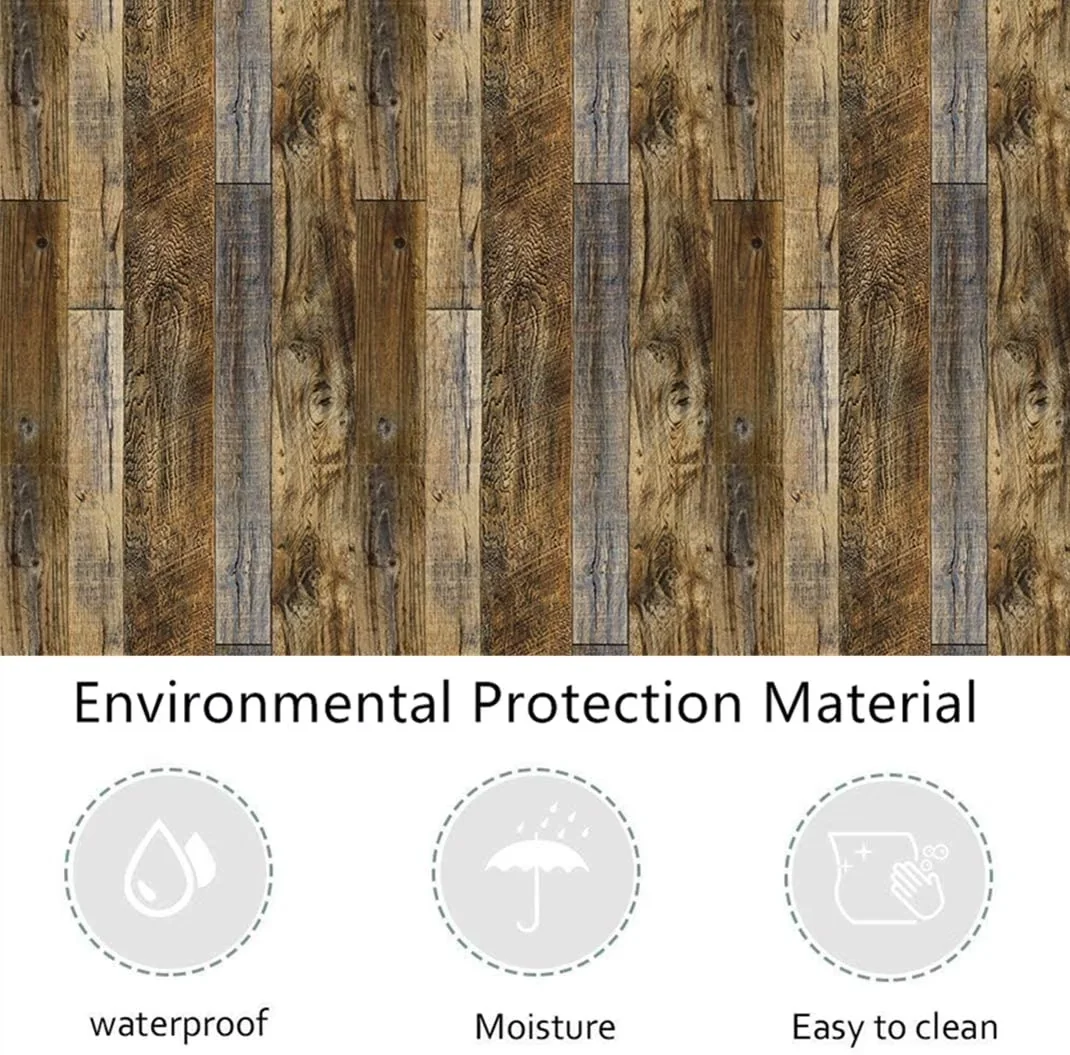 Versatile Wallpaper with Removable, The size is 17.7" x 393" in. - Vinyl Brown Model 0D7E5F
