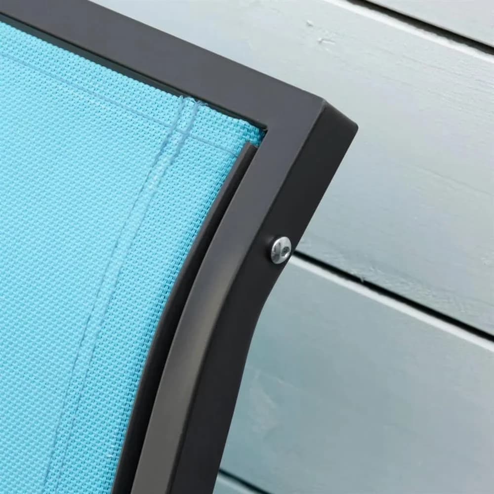 Essential Patio Chair with Rocking, Powder Coated Steel Frame for Longevity - Blue Alloy Steel for Garden Model F44F0B