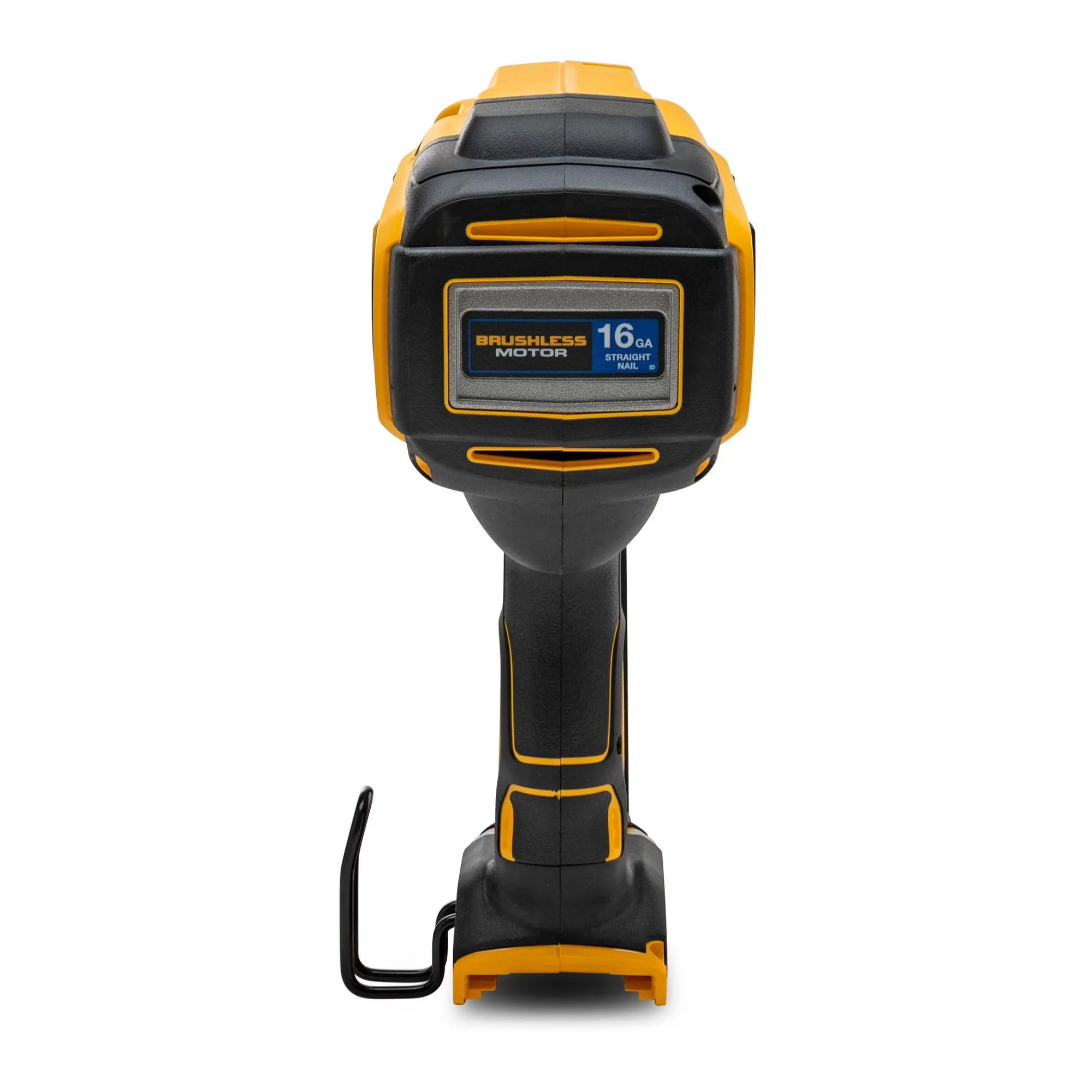 Modern Air Tools Compressor with 20V, Brushless Motor, 20V MAX XR Finish Nailer - Yellow Model 7B912E