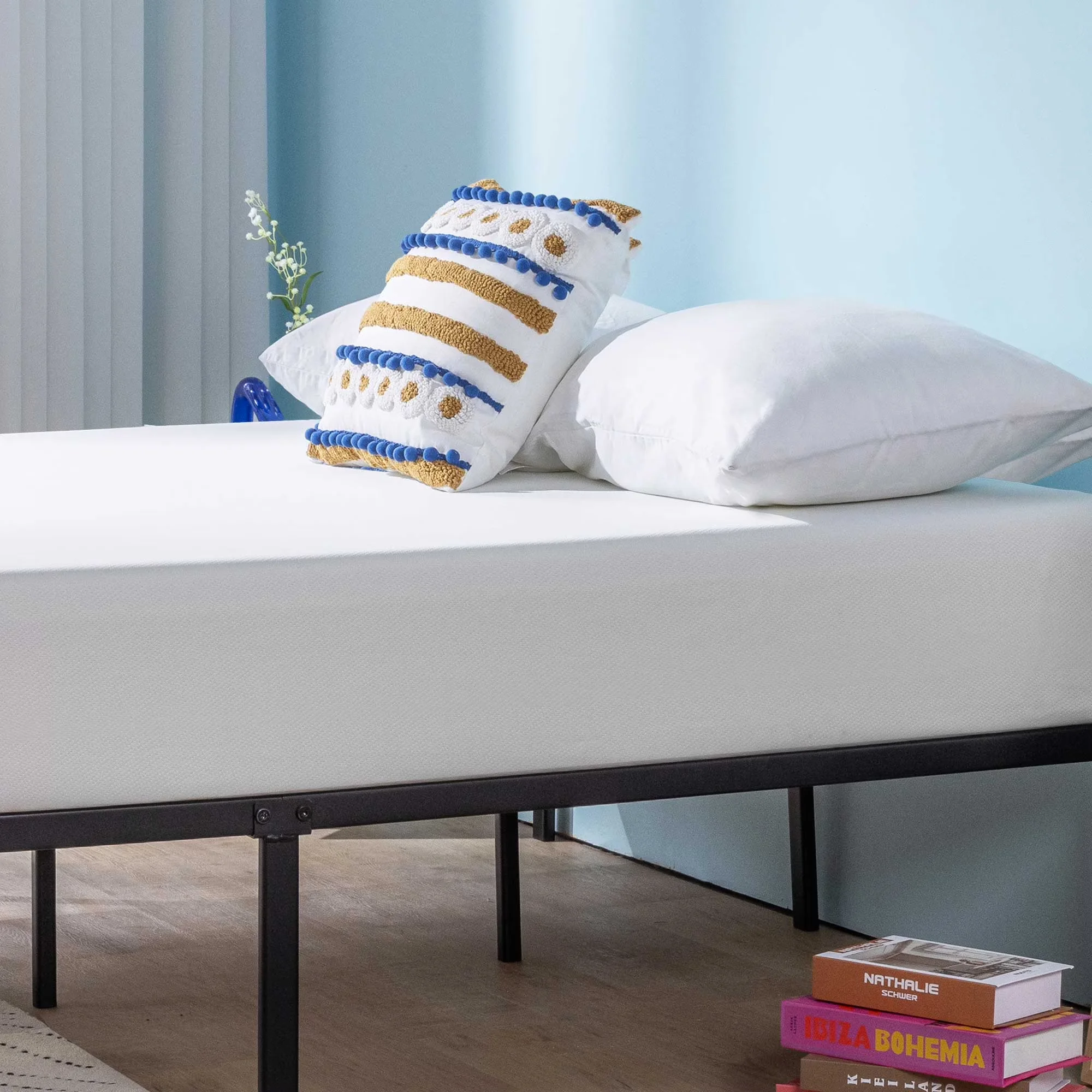 Compact Mattresses Accessory with Breathable Construction, Cooling Technology, Knit fabric cover - Gel Memory Foam Model 06C5C3
