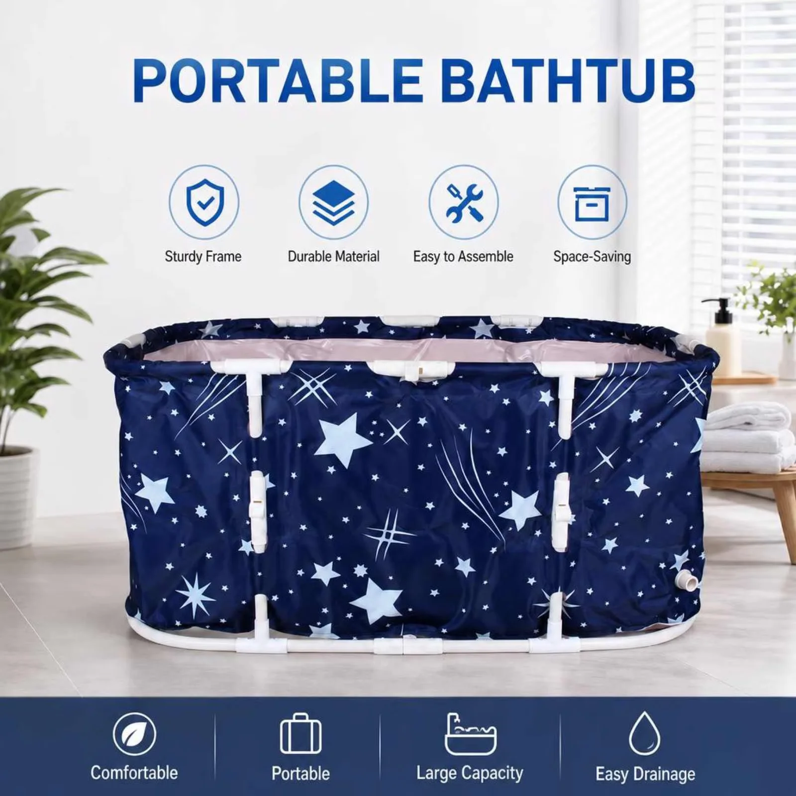 Stylish Bathroom Renovation with Free Standing, Easy To Install, Hot And Cold - Pvc Material Model A2AE78