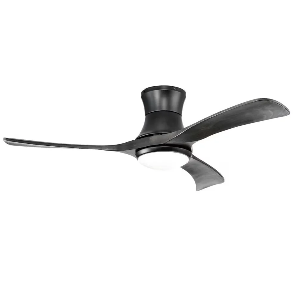 Classic Ceiling Fan with LED, Modern, Remote Controlled - Black 52 Inch Model B5B29F