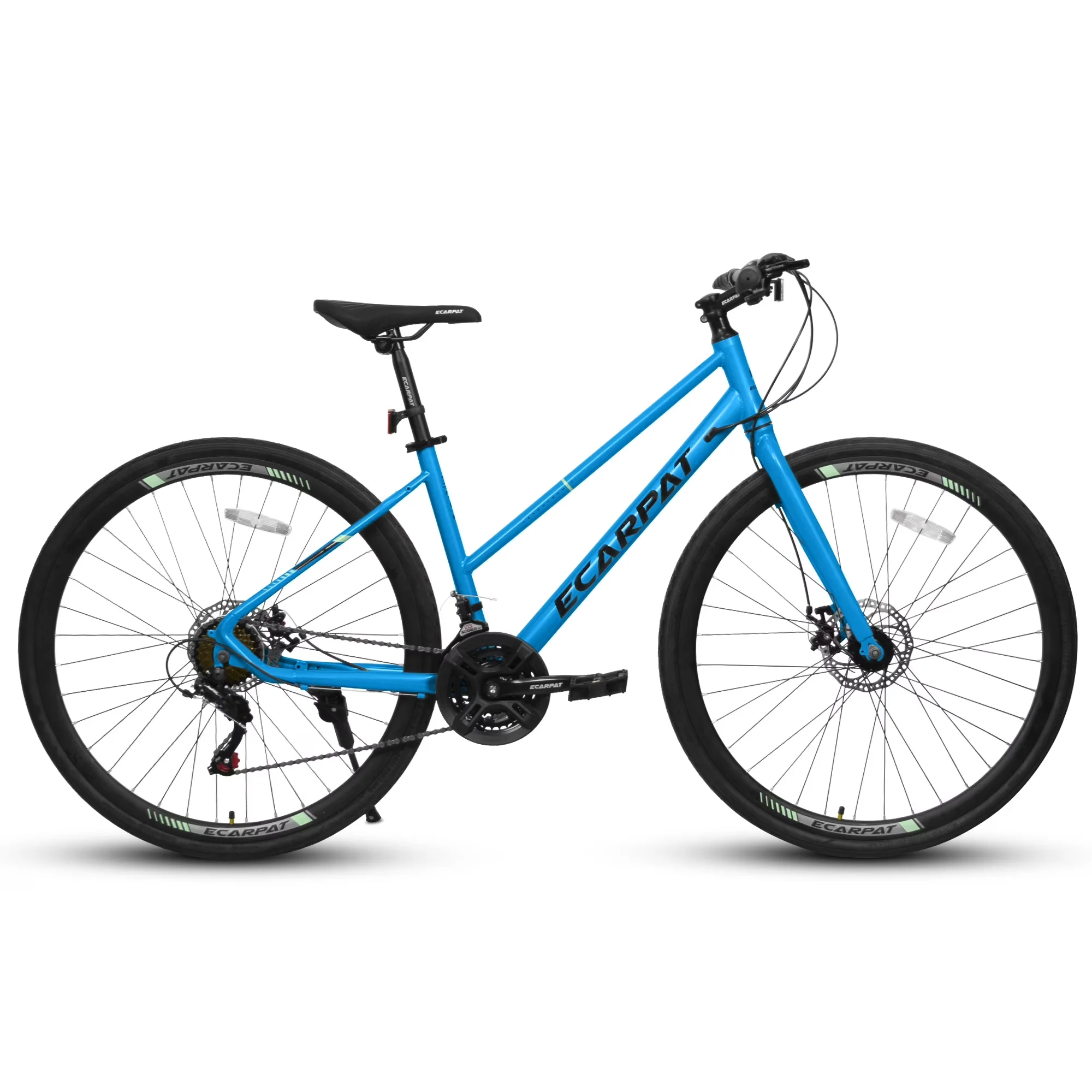 Innovative Road Bike with Adjustable Speed, Wide 35mm Tires, 700C - Blue Model 988F09