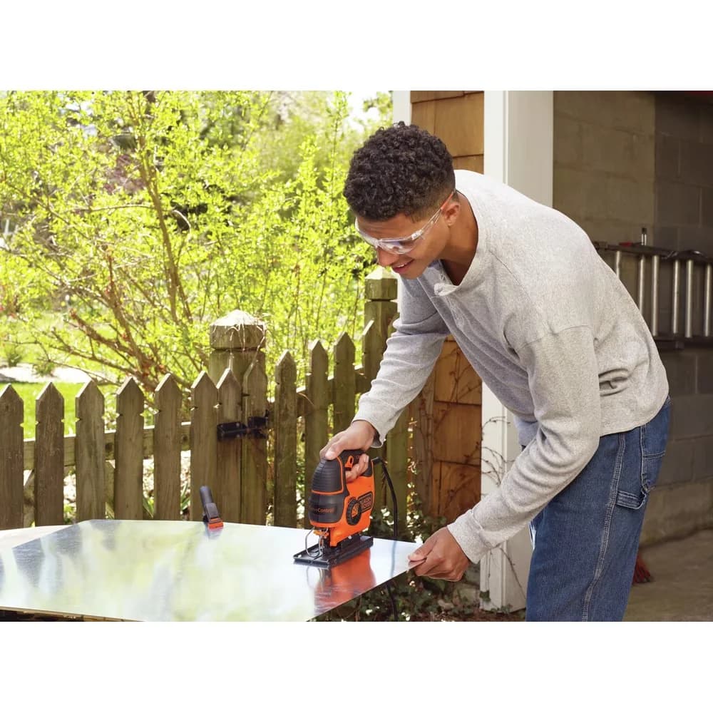 Power Saw Quality with Adjustable, Variable Speed, Curve Control 5-Amp Jig - Black Model FE75A8