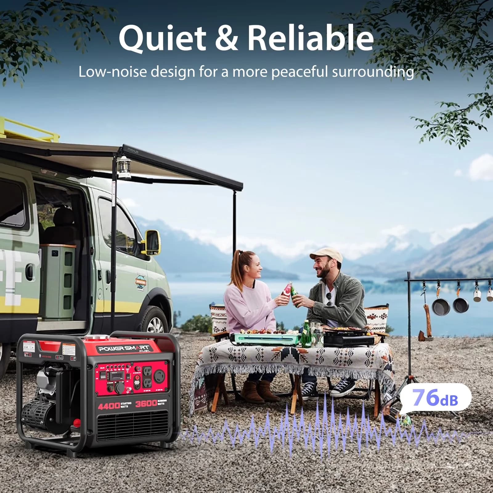 Professional Generator with 4400W, Usb Port, 4400W Inverter - Quality Construction Model 5F6B22