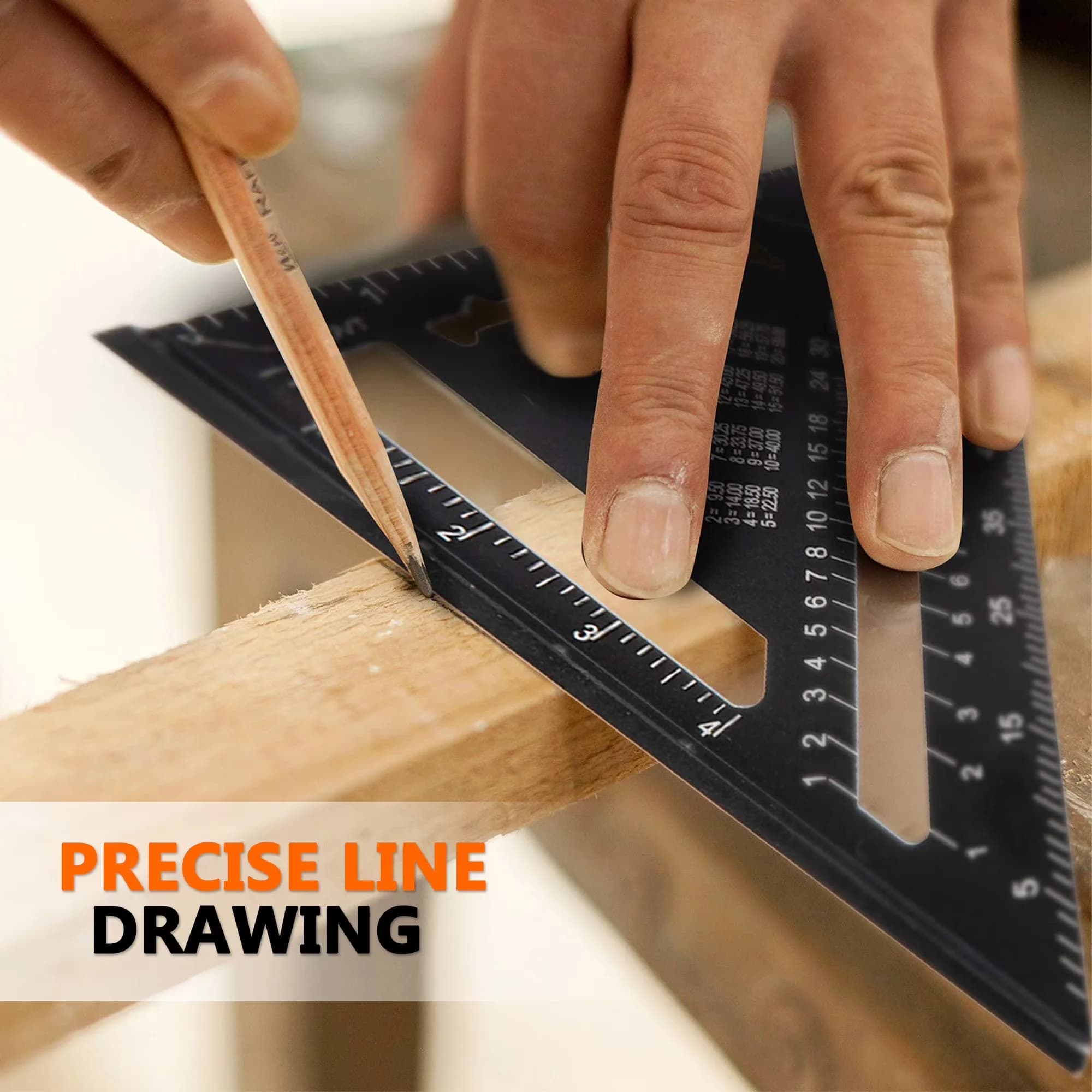 Efficient Measuring Layout with Durable - Alloy Metal Black 12 Inch - Commercial Quality Model 40816A