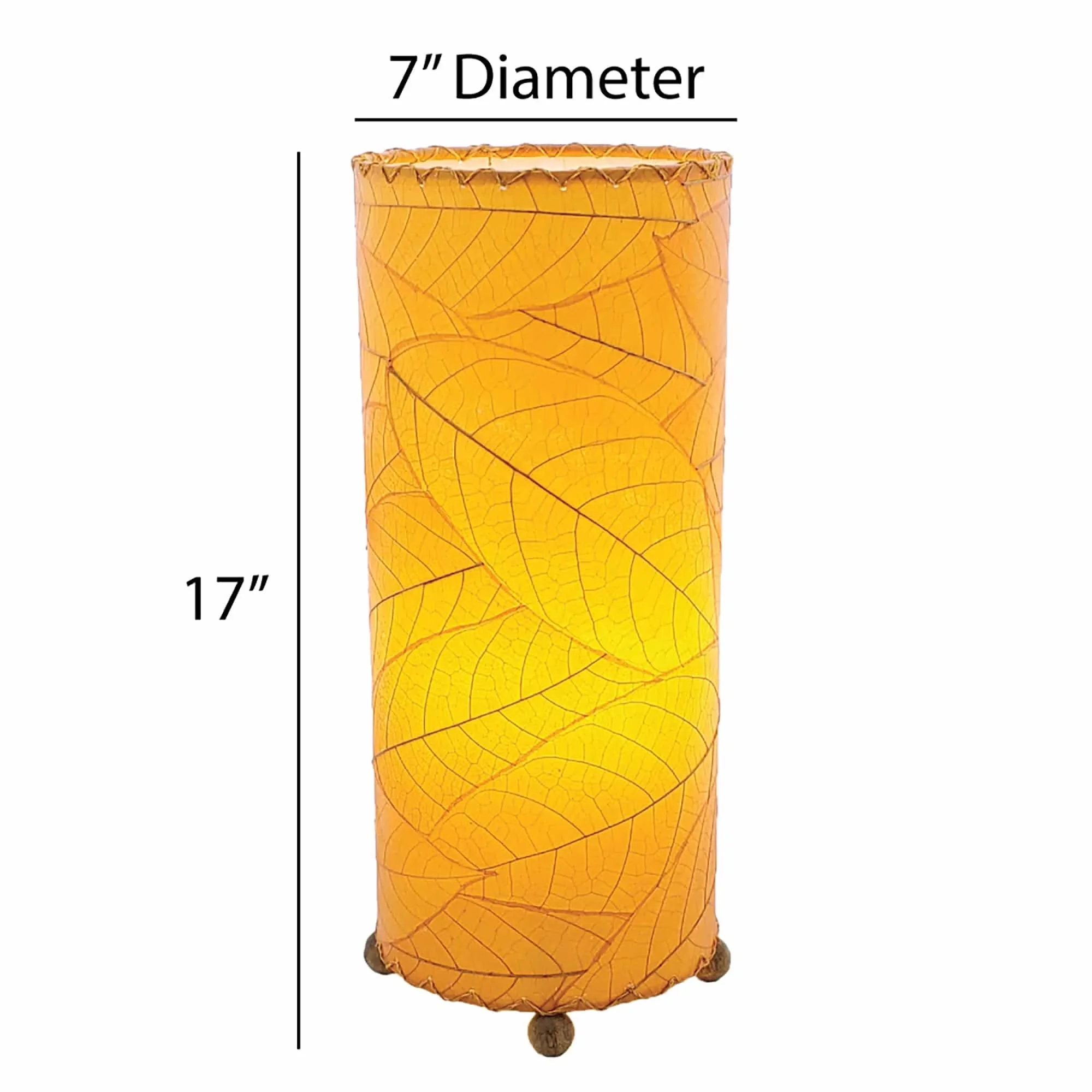 Efficient Table Lamp with LED, Accent Lamps, Cocoa Leaf Cylinder - Metal Orange Model 3B698E