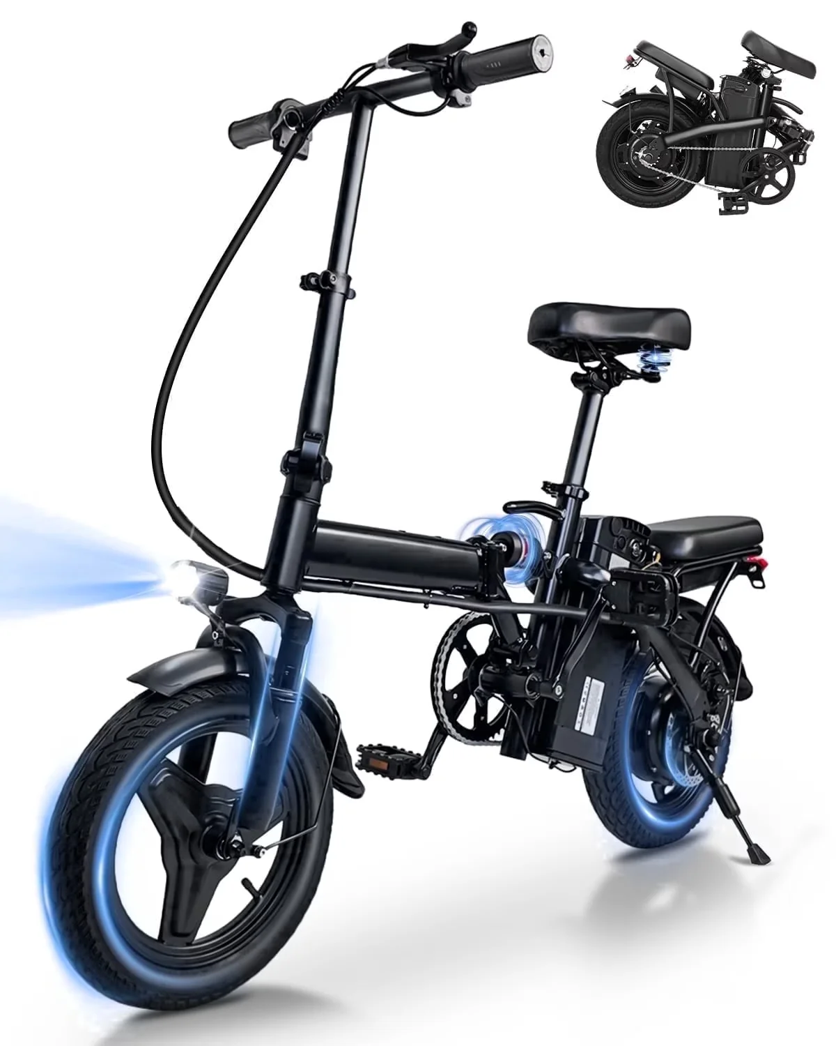 Sleek Electric Bike with Battery, 500W, 36V - Black - Commercial Quality Model EE5290