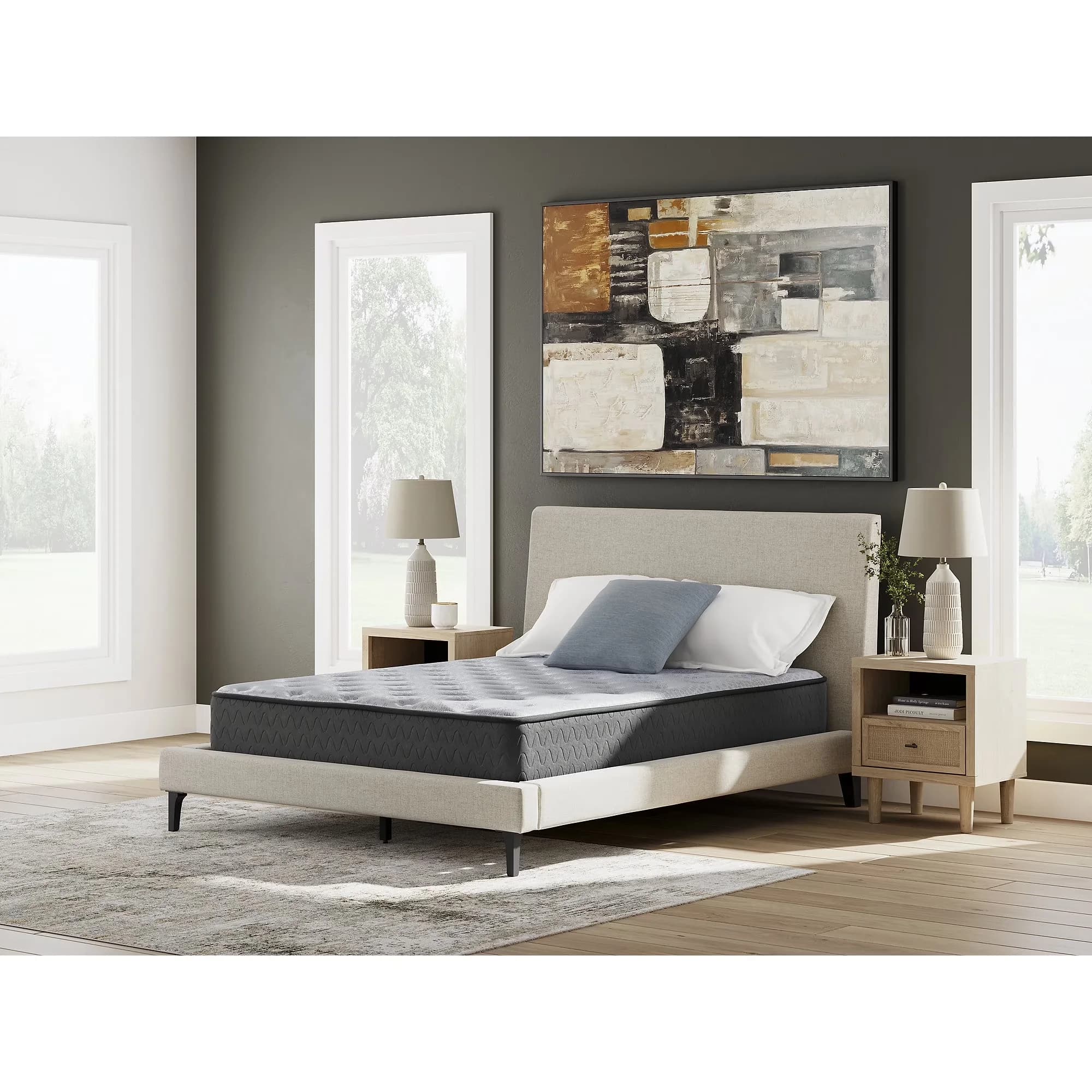 Mattresses Accessory Innovative with Cooling Technology, Mattress-In-A-Box - Polyester, Gel Memory Foam Gray Model 4C3703
