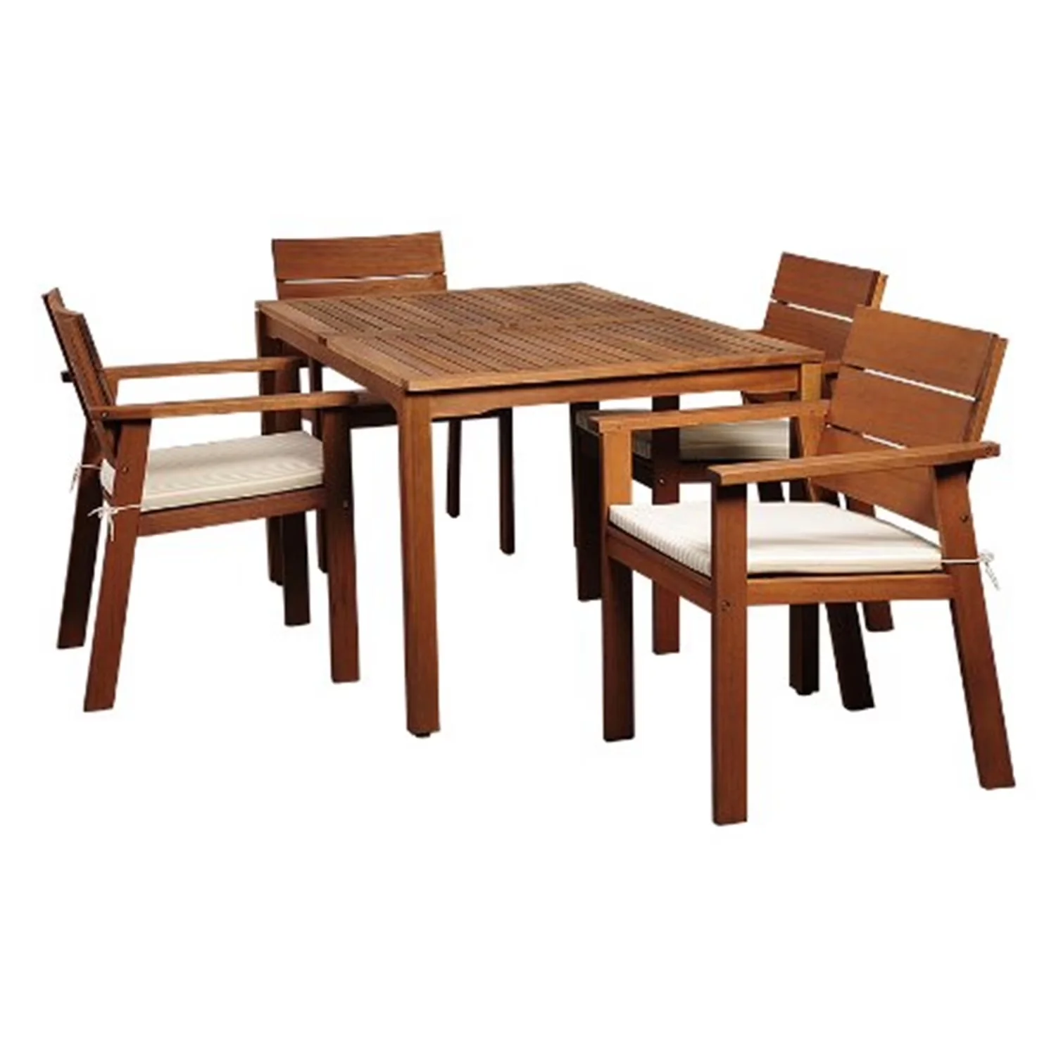 Premium Patio Dining Set with Modern, Eco-Friendly, Easy to assemble - Brown Wood Model AEDA57