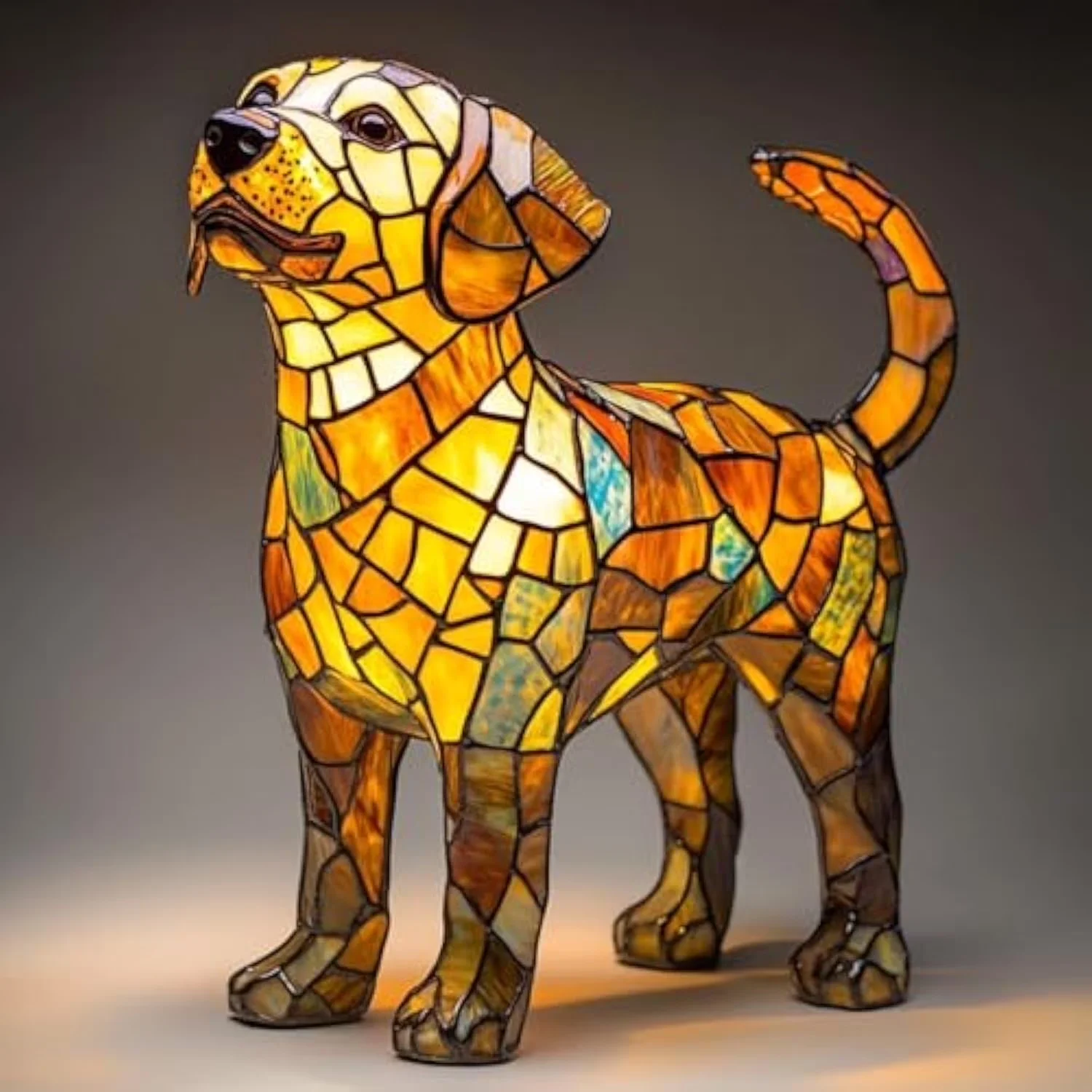 Innovative Lamp Set with LED, Art Deco, Fall Labrador - Labrador 9inches Model 473E8E