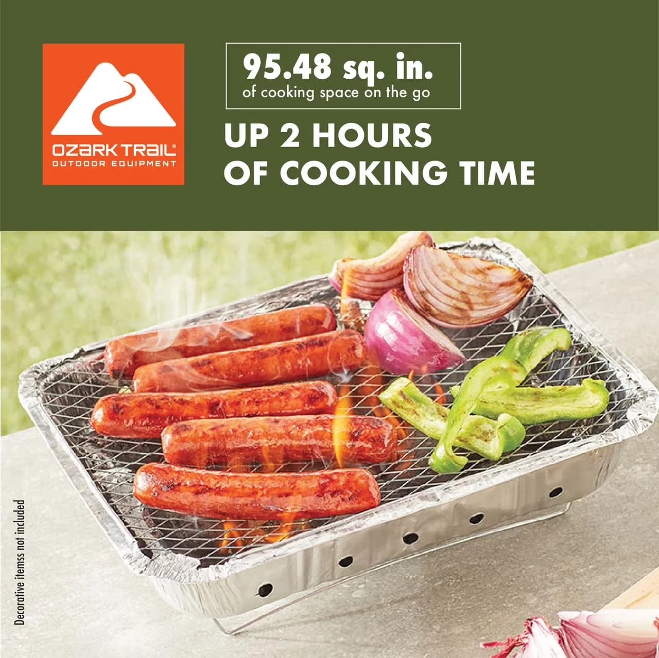Premium Charcoal Grill with Portable, Cooking Surface: 11.5 inch x 9 inch, Disposable Instant - Aluminum Silver Model F7E213