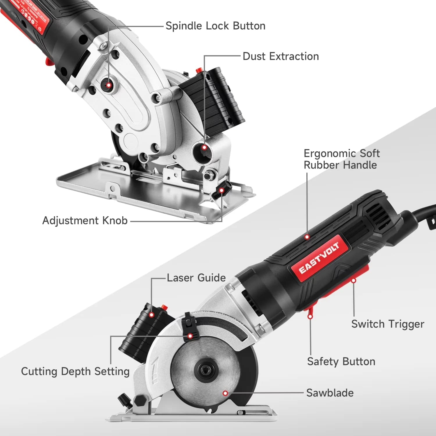 Power Saw Durable with Adjustable, Compact Circular, Mini Circular - Mini Model 0C554E