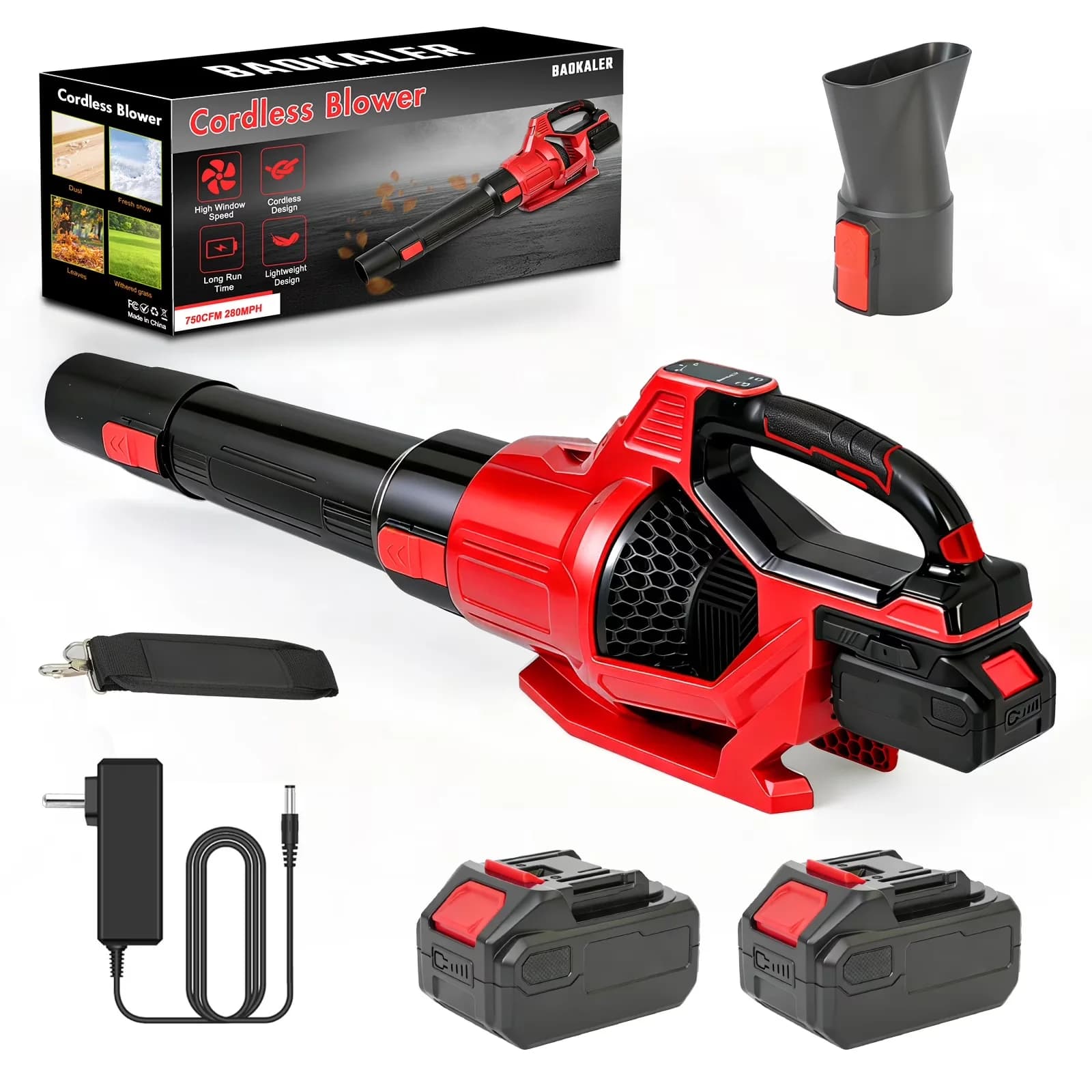 Premium Leaf Blower with Battery, 21V, 21V Cordless - Ergonomic Design Model 64C6D9