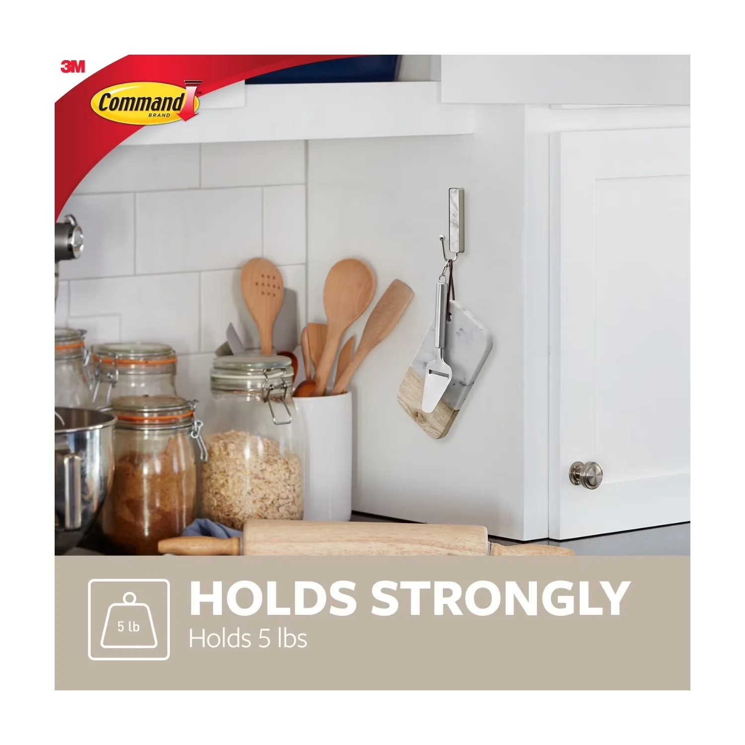 Efficient Damage-Free Hanging with Easy Installation, Wall-Mountable - Plastic Silver Model AAFEC7