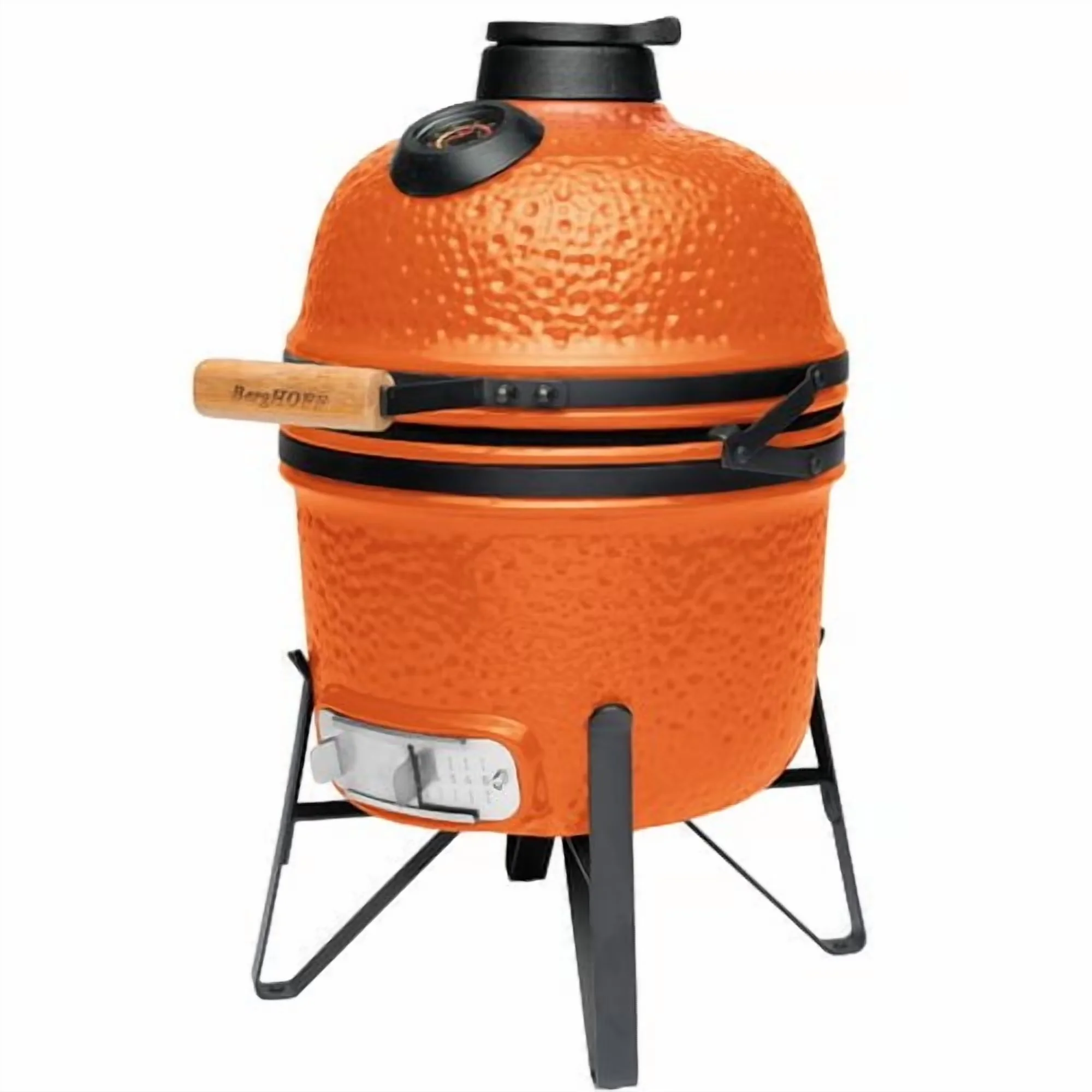 Classic Smoker with Grate Material: Cast Iron, Overall Height - Top to Bottom: 22.5", Product Design: Kamado - Blue Ceramic Model EC446D