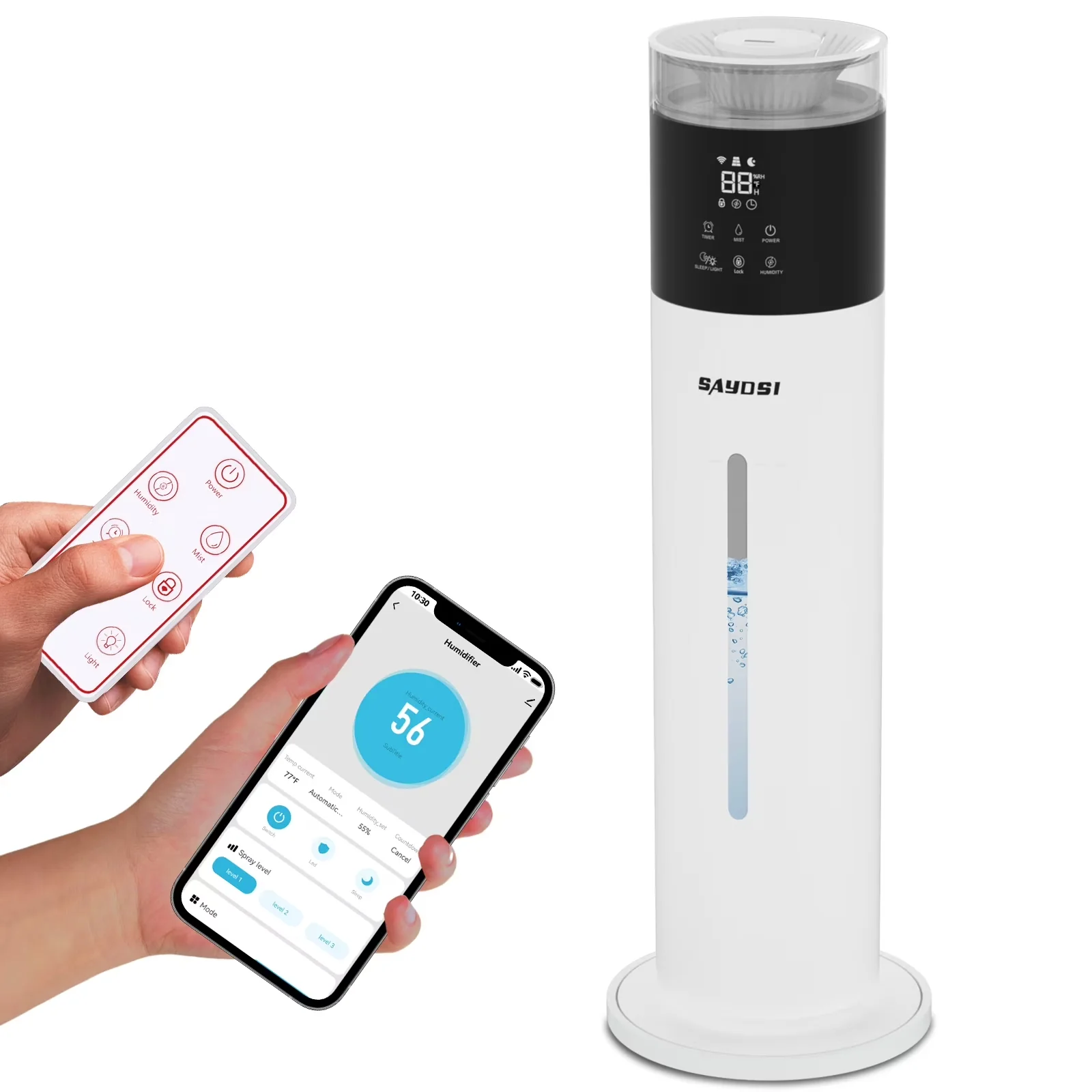 Essential Humidifier with Timer, 2.1Gal(8L) Smart Humidifiers - Wte-8Lp-White for Bedroom Model 2C7FF0
