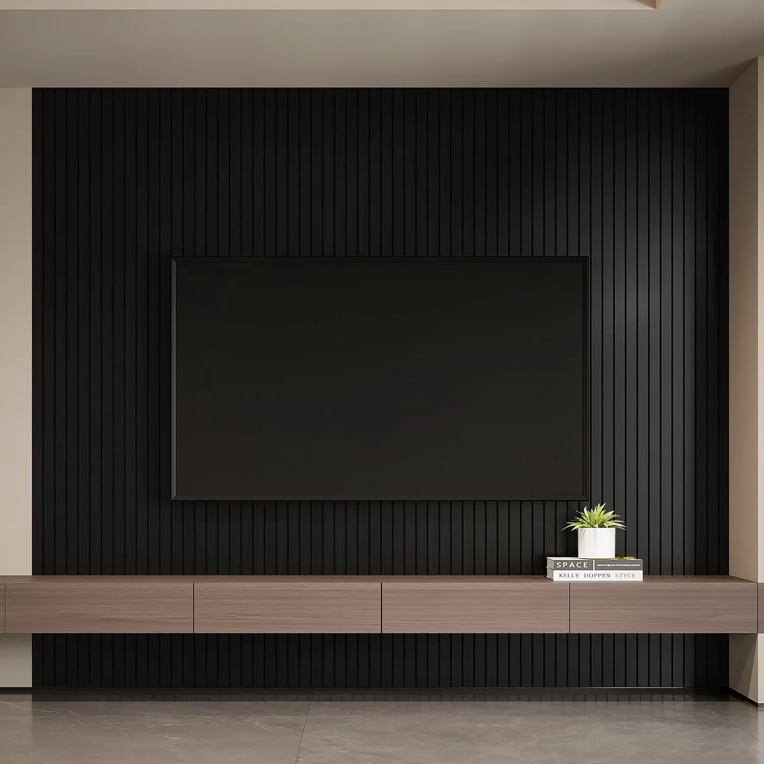 Modern Wallpaper with Easy To Clean, Washable, Durable - Plastic Black-15.7" X 236" Model D67B75