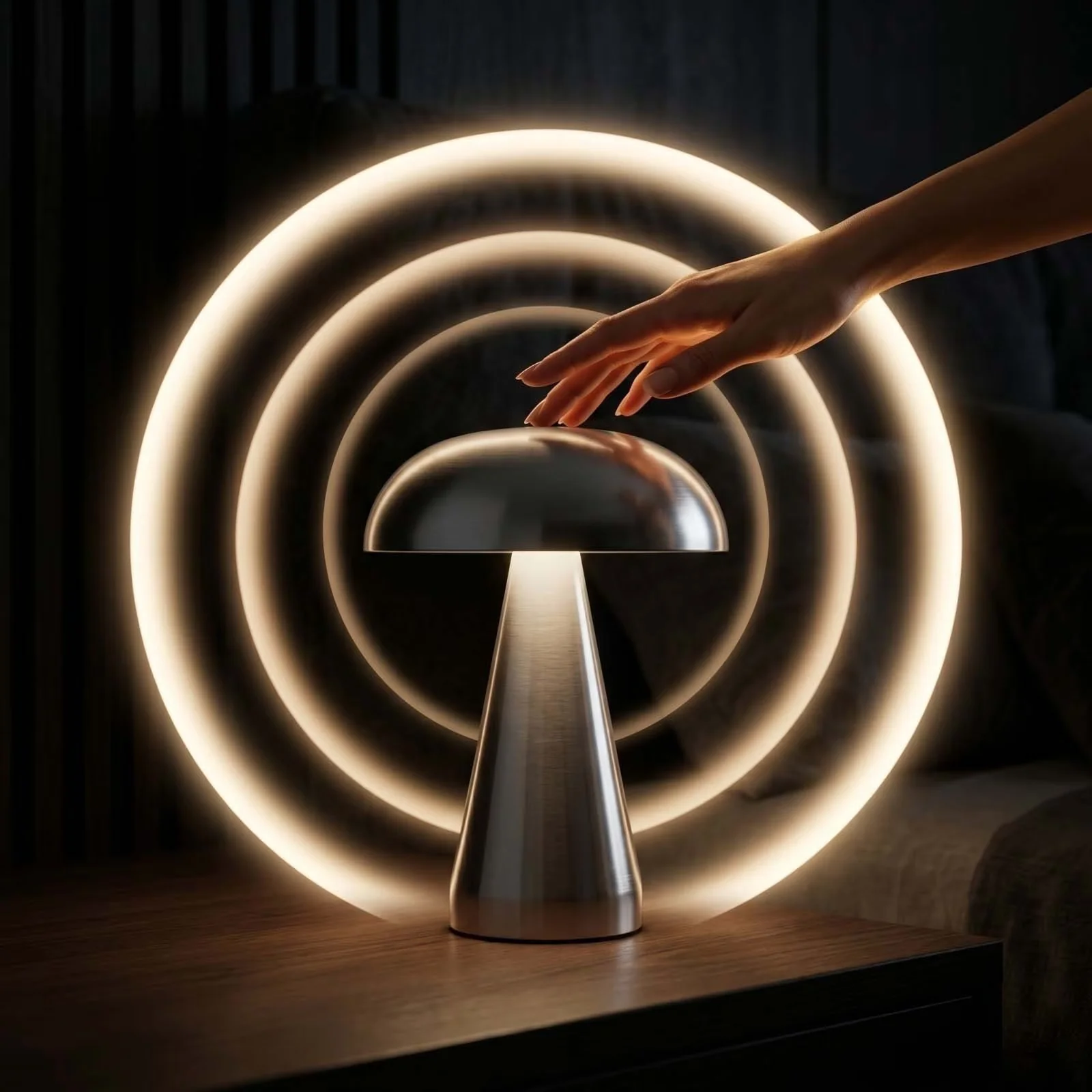 Lamp Innovative with Dimmable, Farmhouse, Rechargeable Minimalist Desk - Multicolor Metal for Living Room, Bedroom Model 18AD43