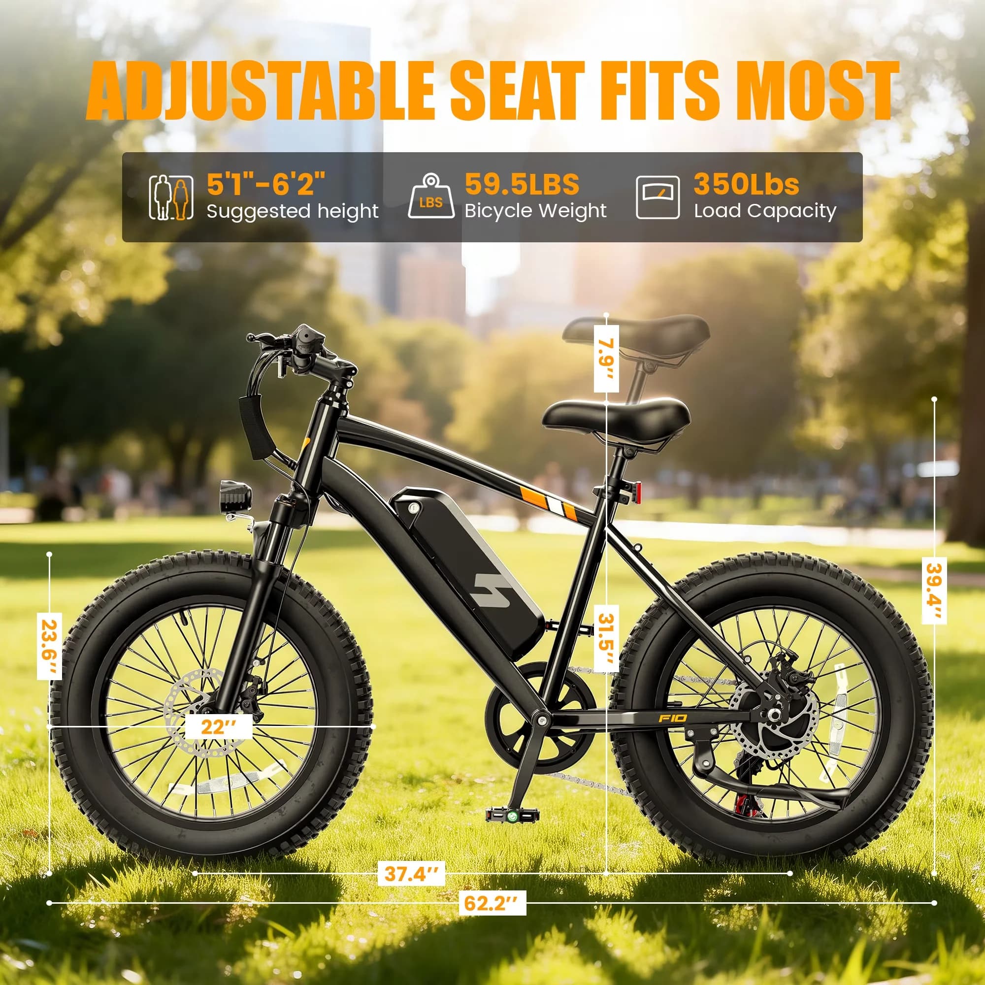 Innovative Electric Bike with Battery, 1500W, 48V - Black for Daily Use Model 4E0570