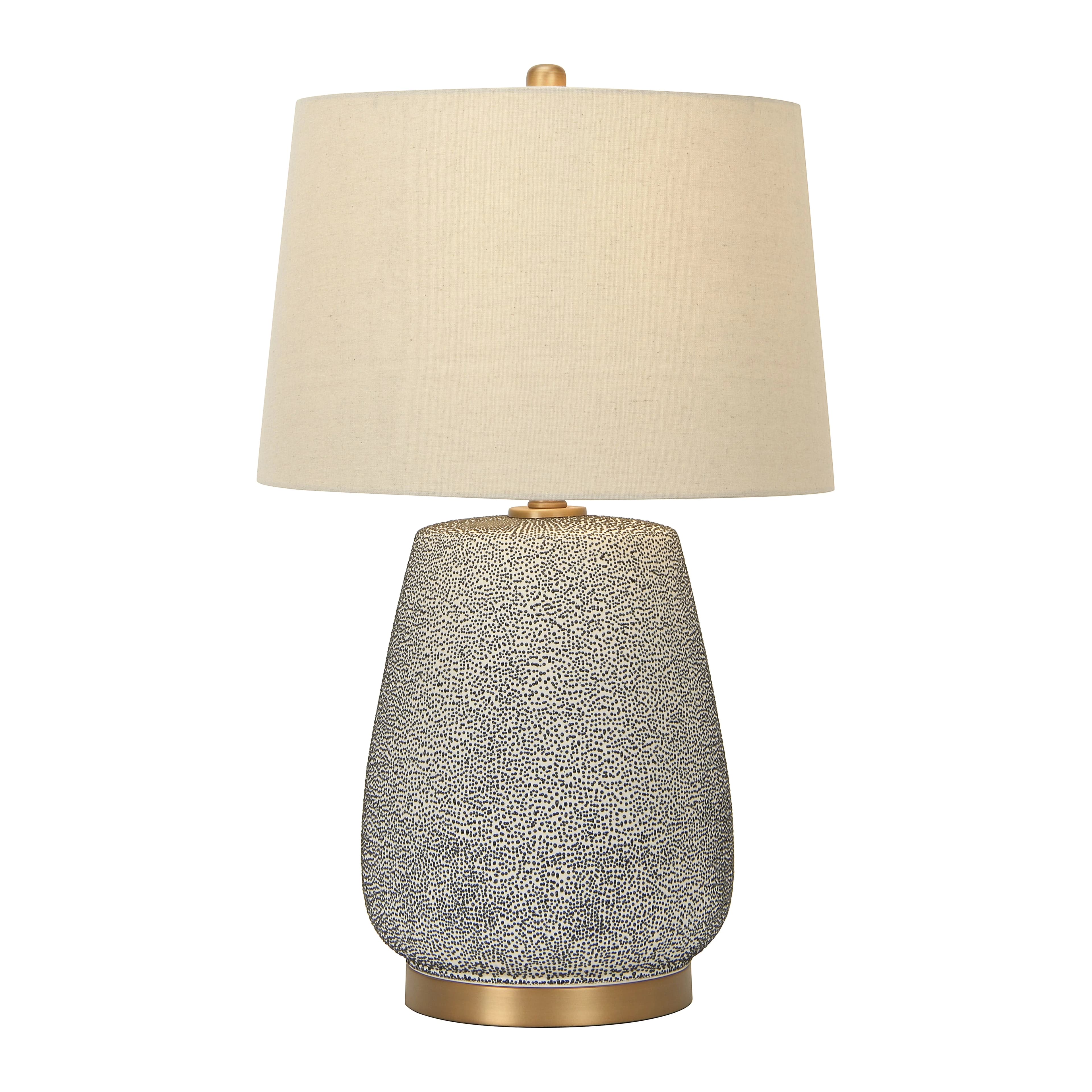 Quality Table Lamp with Modern, Textured Blue Glaze Ceramic - Ceramic Multicolor Model 326473