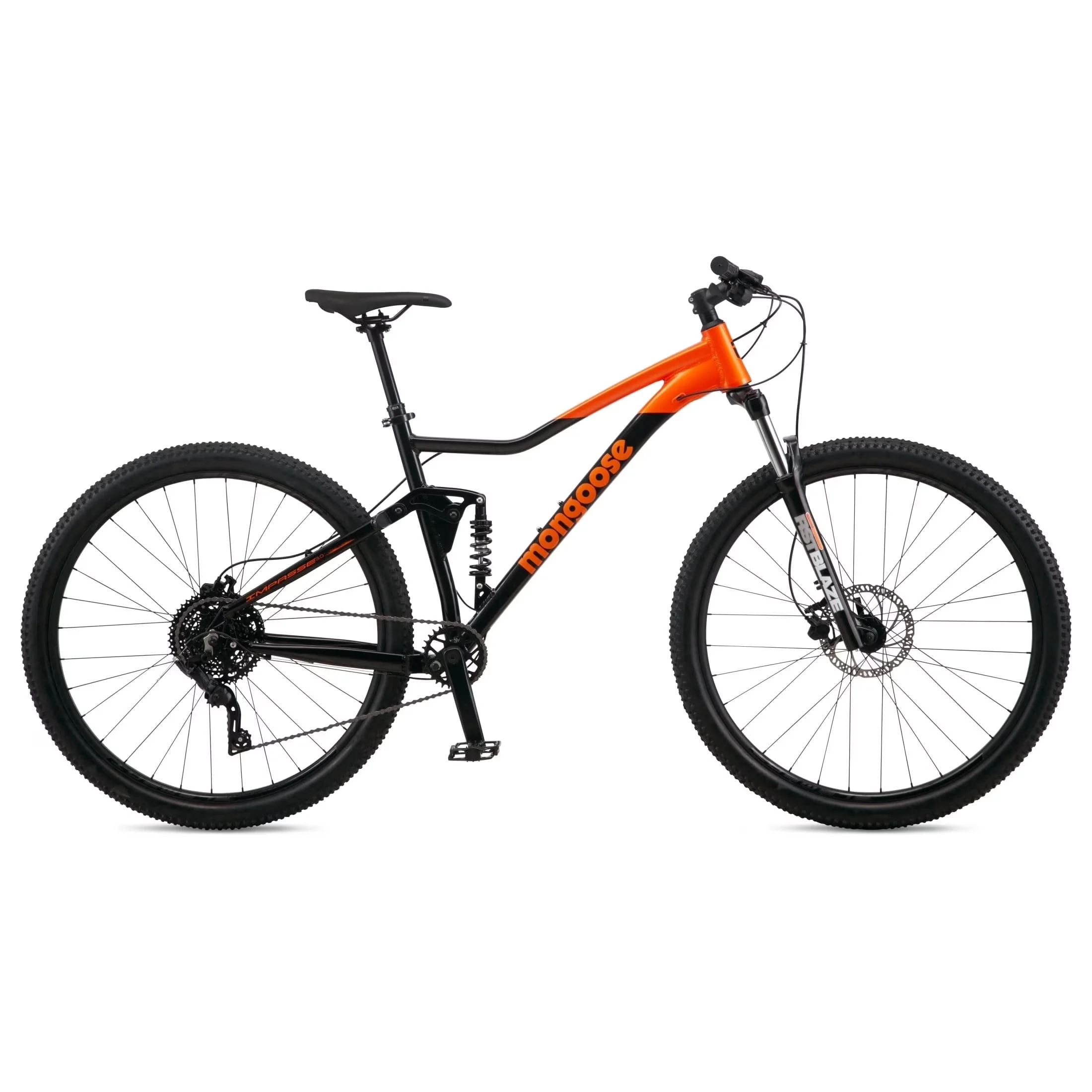 Versatile Mountain Bike with Adjustable Seat Height, Black/Orange - Black Model 796632
