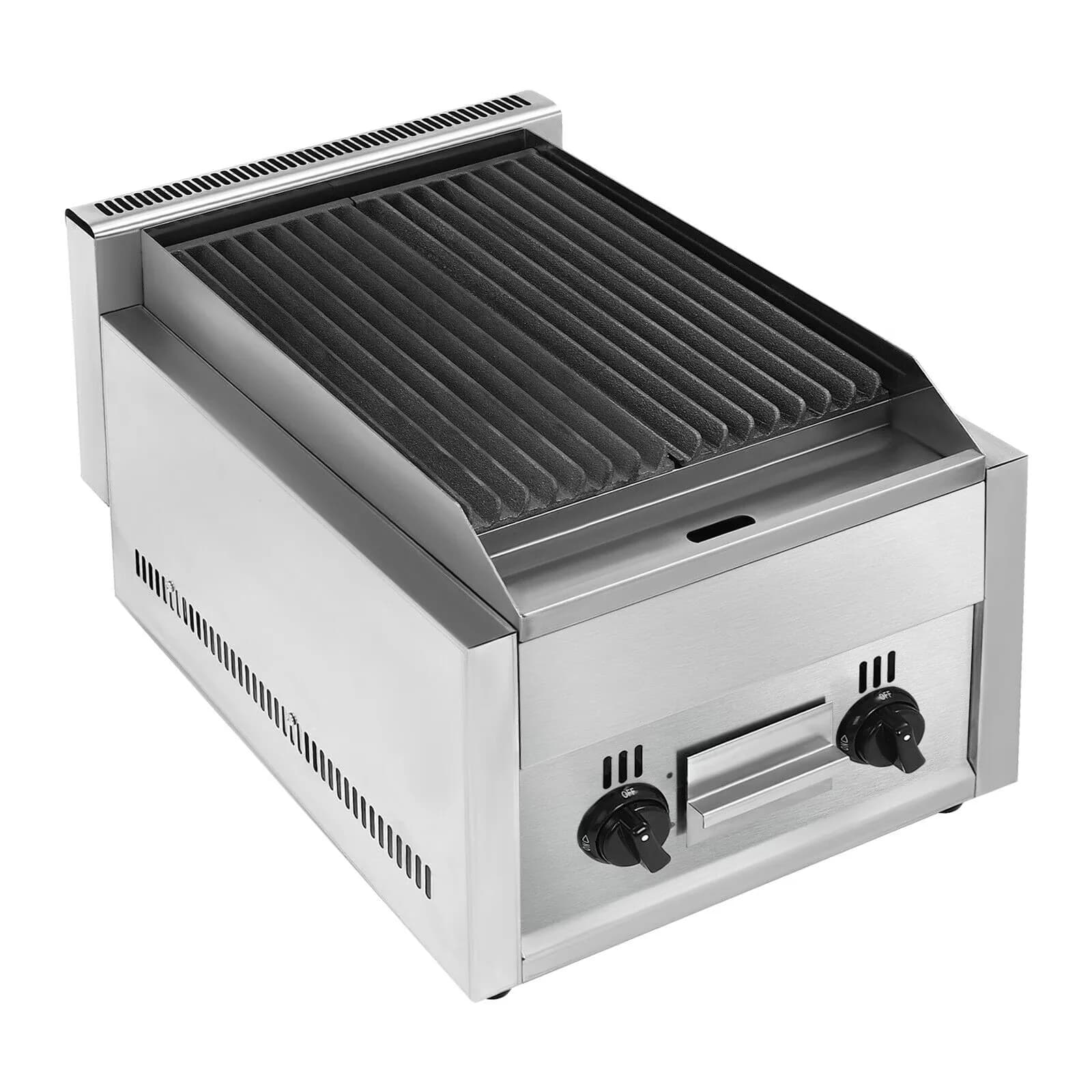 Gas Grill Reliable with Rust Resistant - Cast Iron Silver Radiant - Traditional Style Model 3F877C