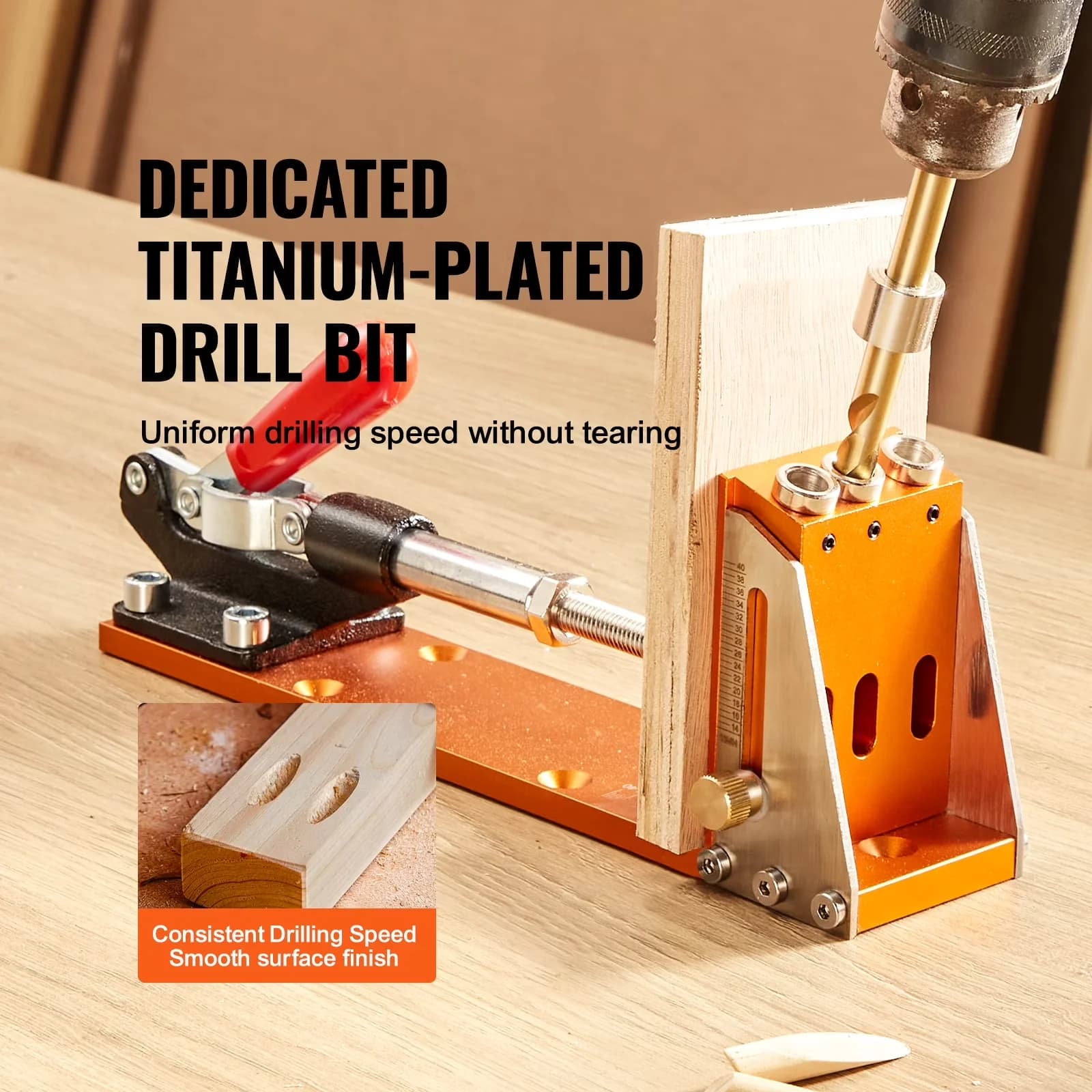 Professional Woodworking with Adjustable, Pocket Hole Jig Drill, 30 Pieces - Model 315652