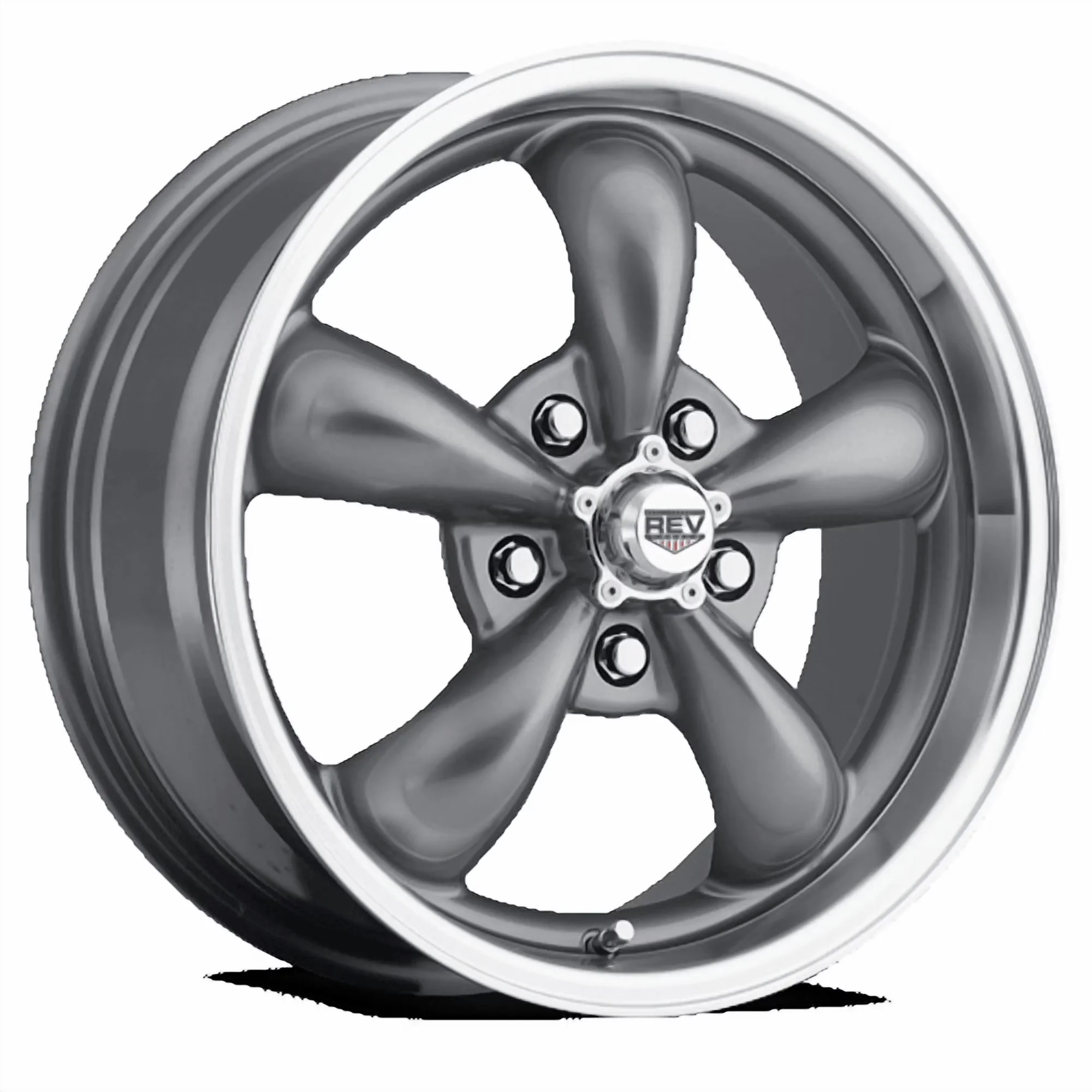 Stylish Wheels And Rim with 5 x 4.5 Wheel Bolt Pattern, Gray - Aluminum Alloy Gray Model A7D12B