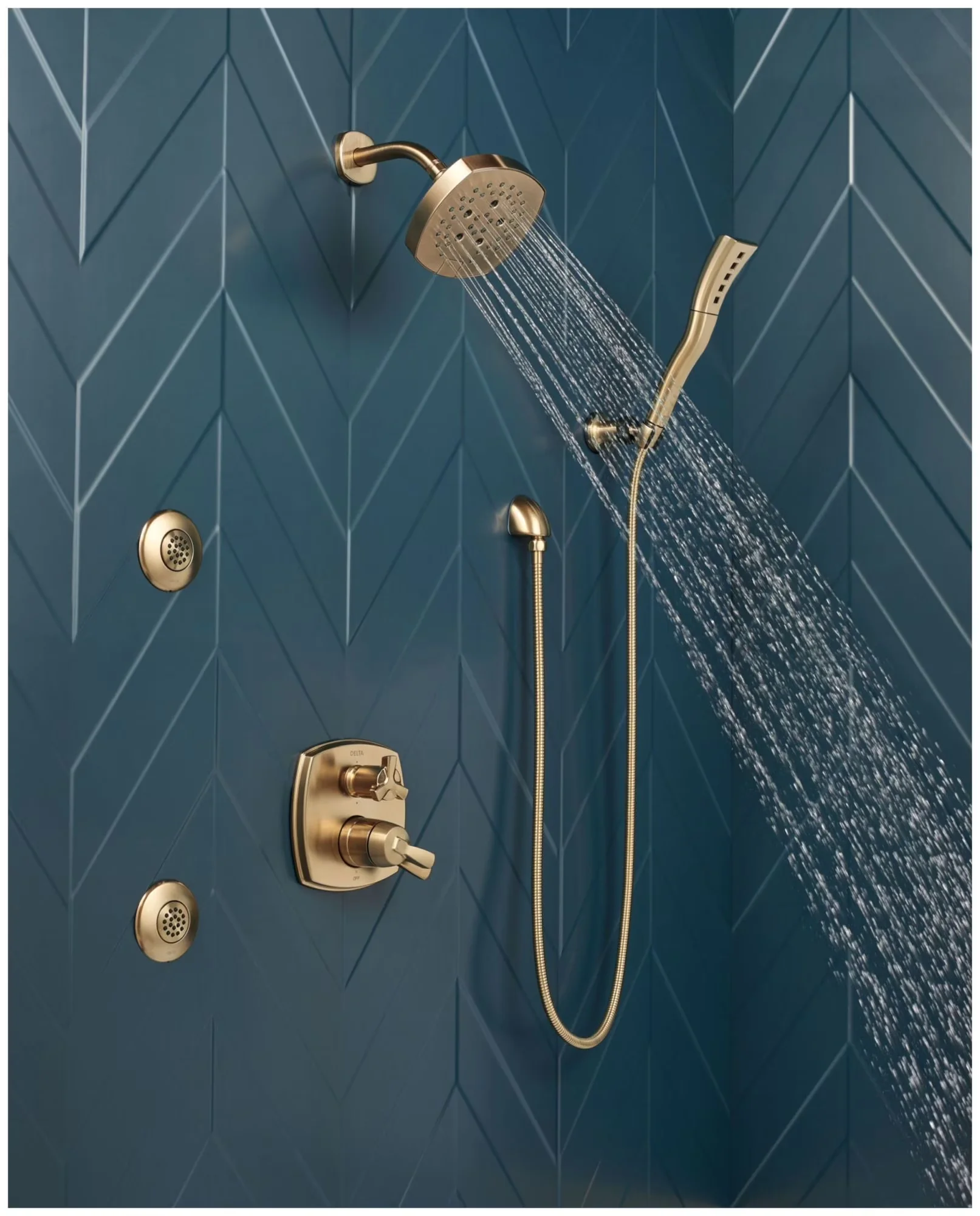 Quality Shower Head with Shower Components, 50560 Hand Wall Supply Elbow - Gray Brass Model DBA104
