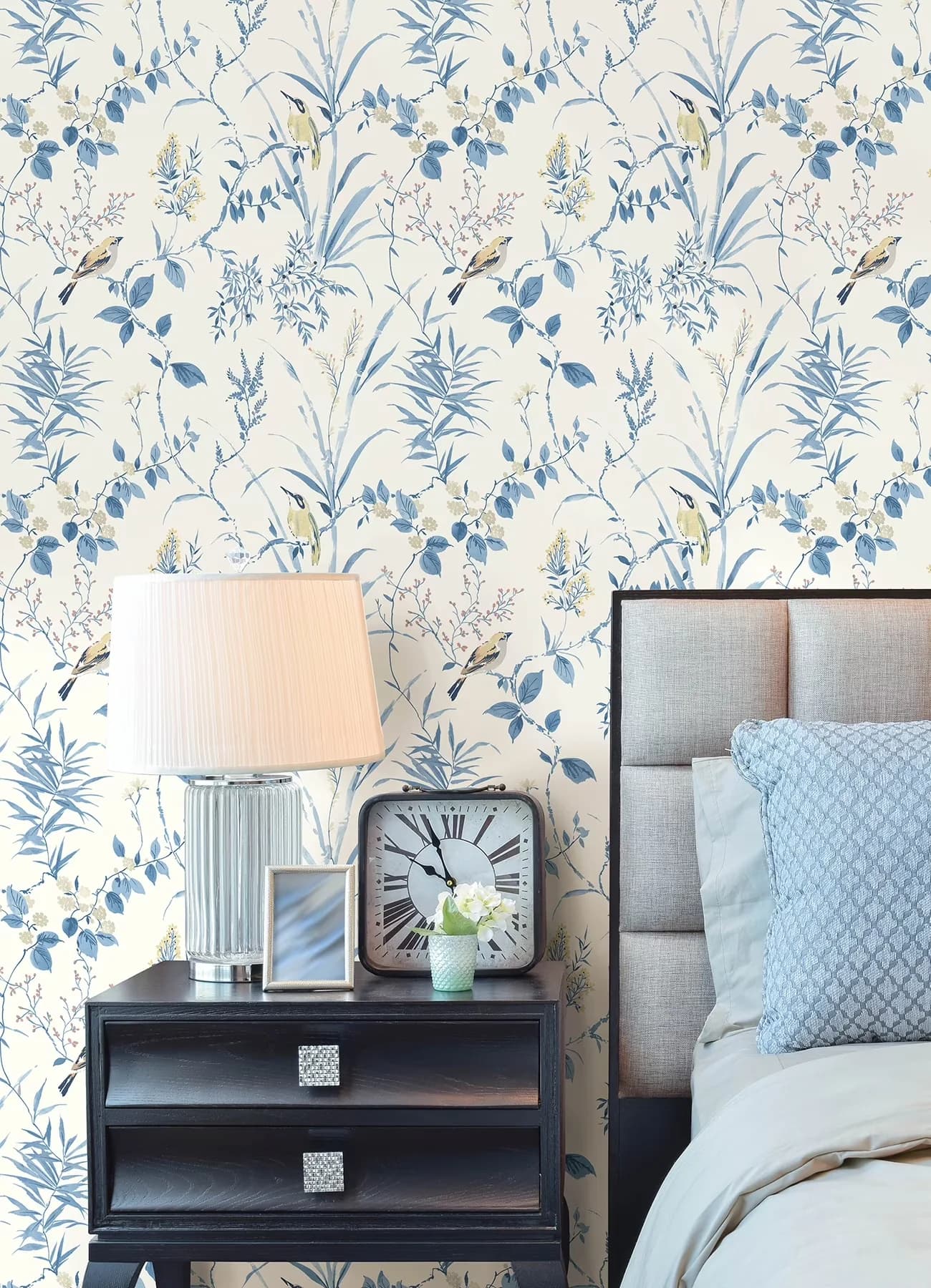 Wallpaper Wall Decals Wall Covering Innovative with Removable, Ideal for rental or home decorating, Blue Songbird Peel & Stick - Blue... Model C16BC3