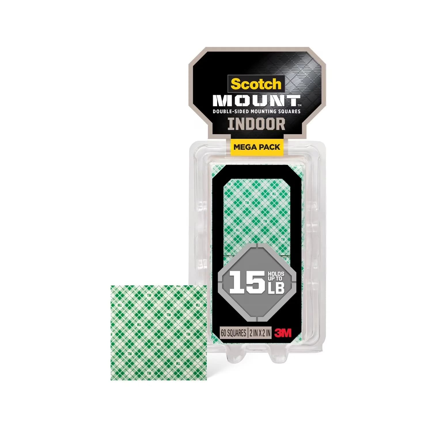 Damage-Free Hanging Professional with Double Sided Tape, 60 Squares - Plastic White Model AFCE11