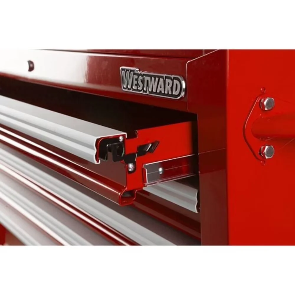 Quality Toolstorage with Heavy-Duty, Depth 18-1/2 in, 11-Drawers - Metal Red Model 7B9013