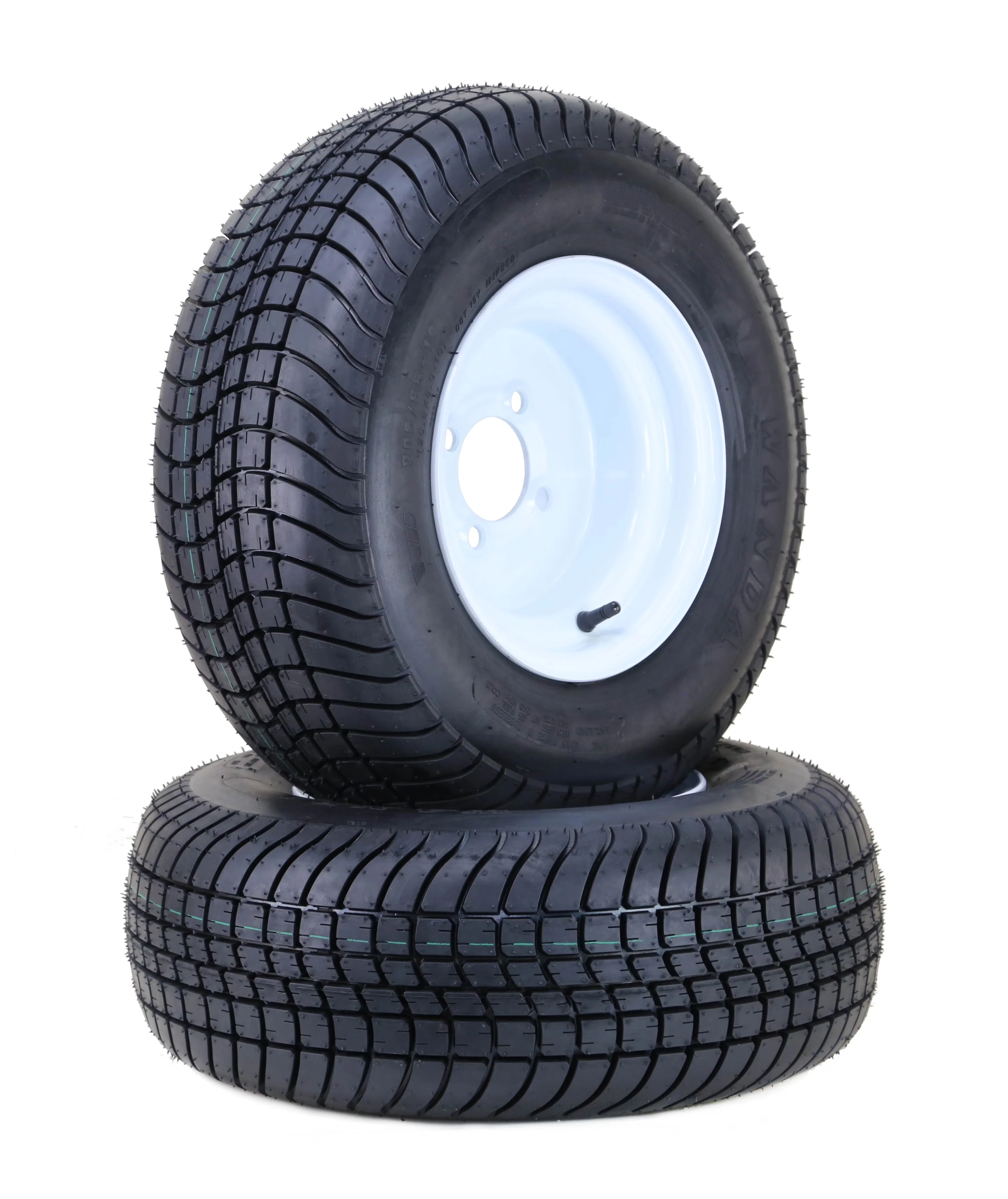 Golf Cart Tire Essential with Dot Approved, Wheel Assembly 205/65-10 4-Ply, DOT Rated with profound tread depth - Model 991331